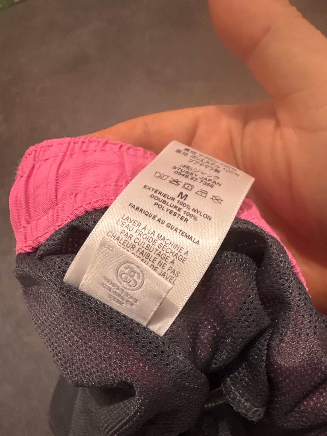 [M]스투시 스탁 워터 쇼츠 검 핑크 상품이미지5