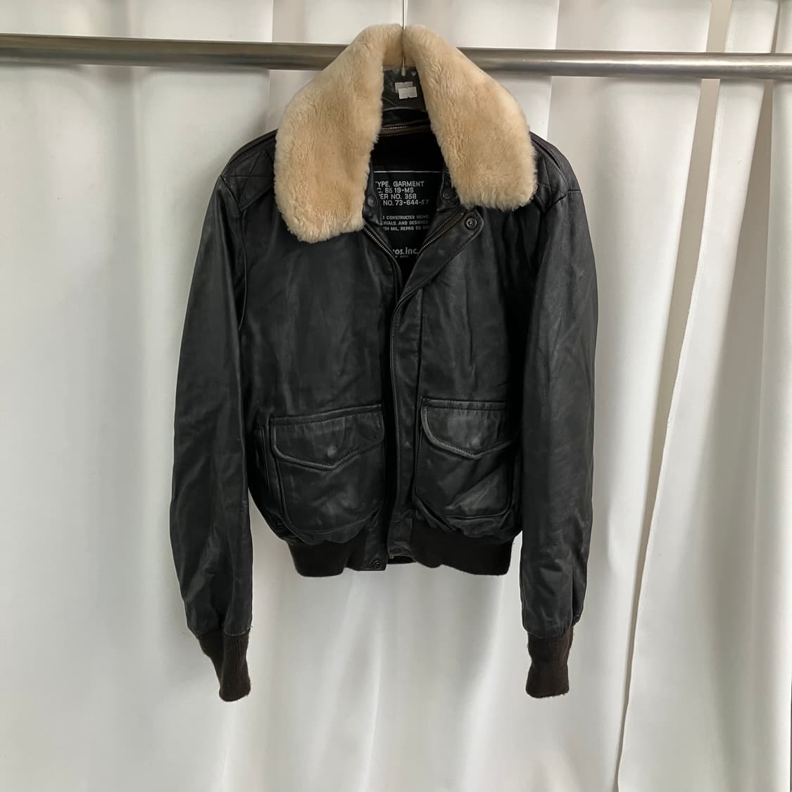 Schott 쇼트 G-1 플라이트 무스탕 레더 자켓 38 상품이미지1