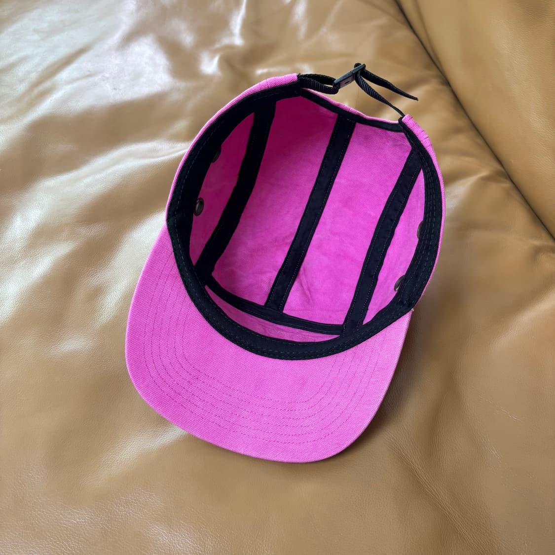 슈프림 캠프캡 모자 박스로고 스톤 워시드 마젠타 핑크 상품이미지6