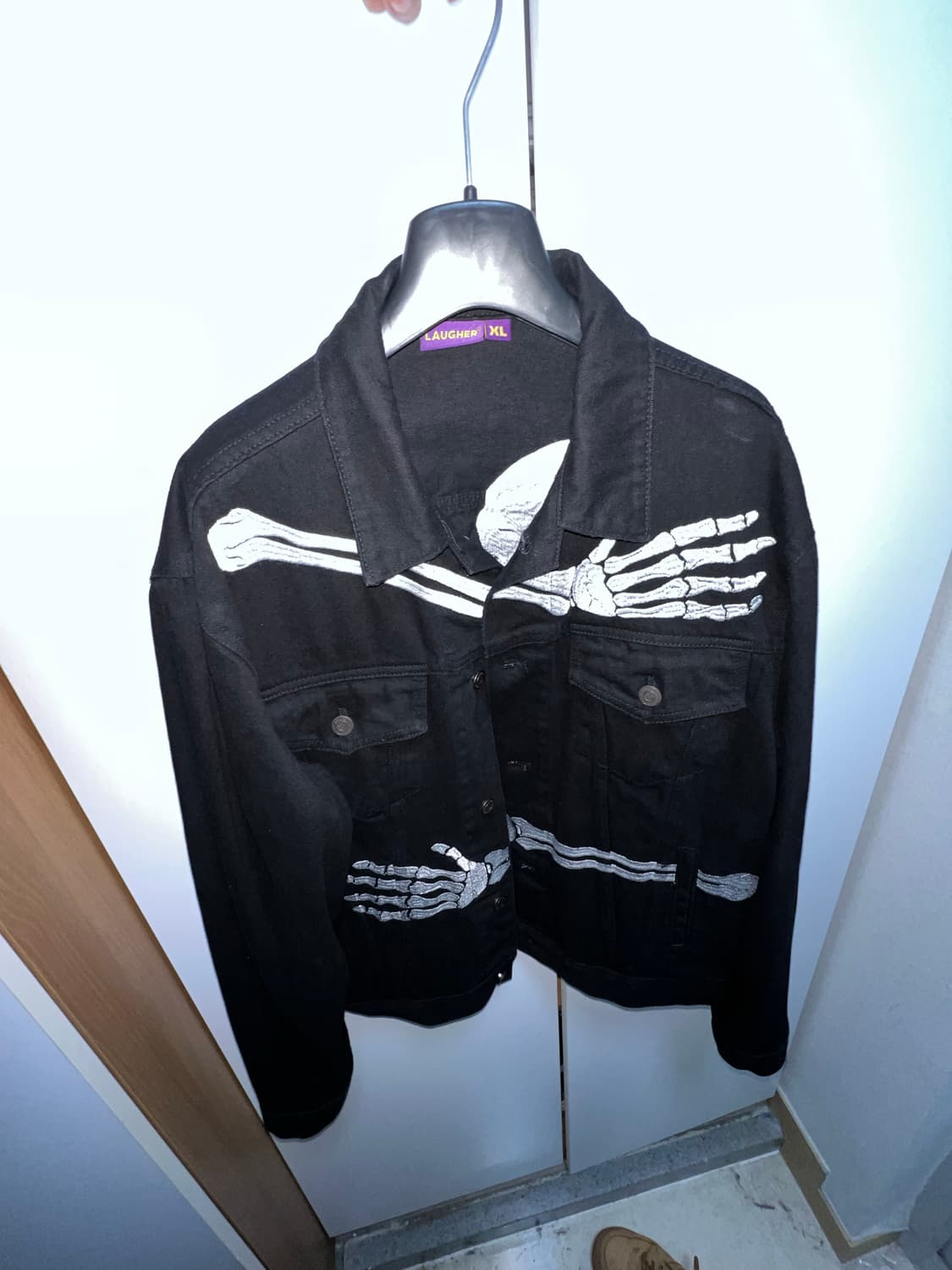 라퍼 스켈레톤 자수 데님 자켓 상품이미지2