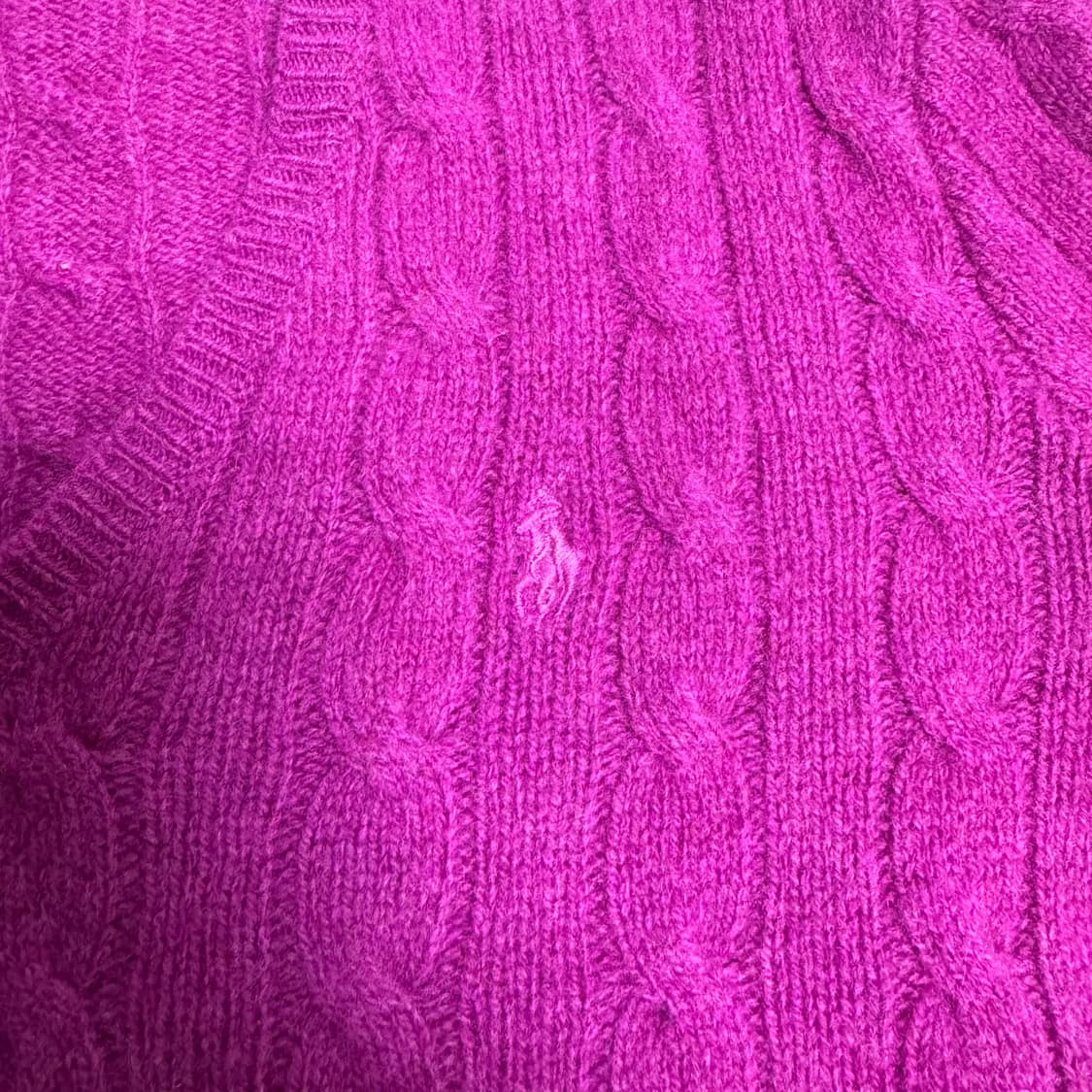 폴로 랄프로렌 브이넥 케이블 니트 M 상품이미지3