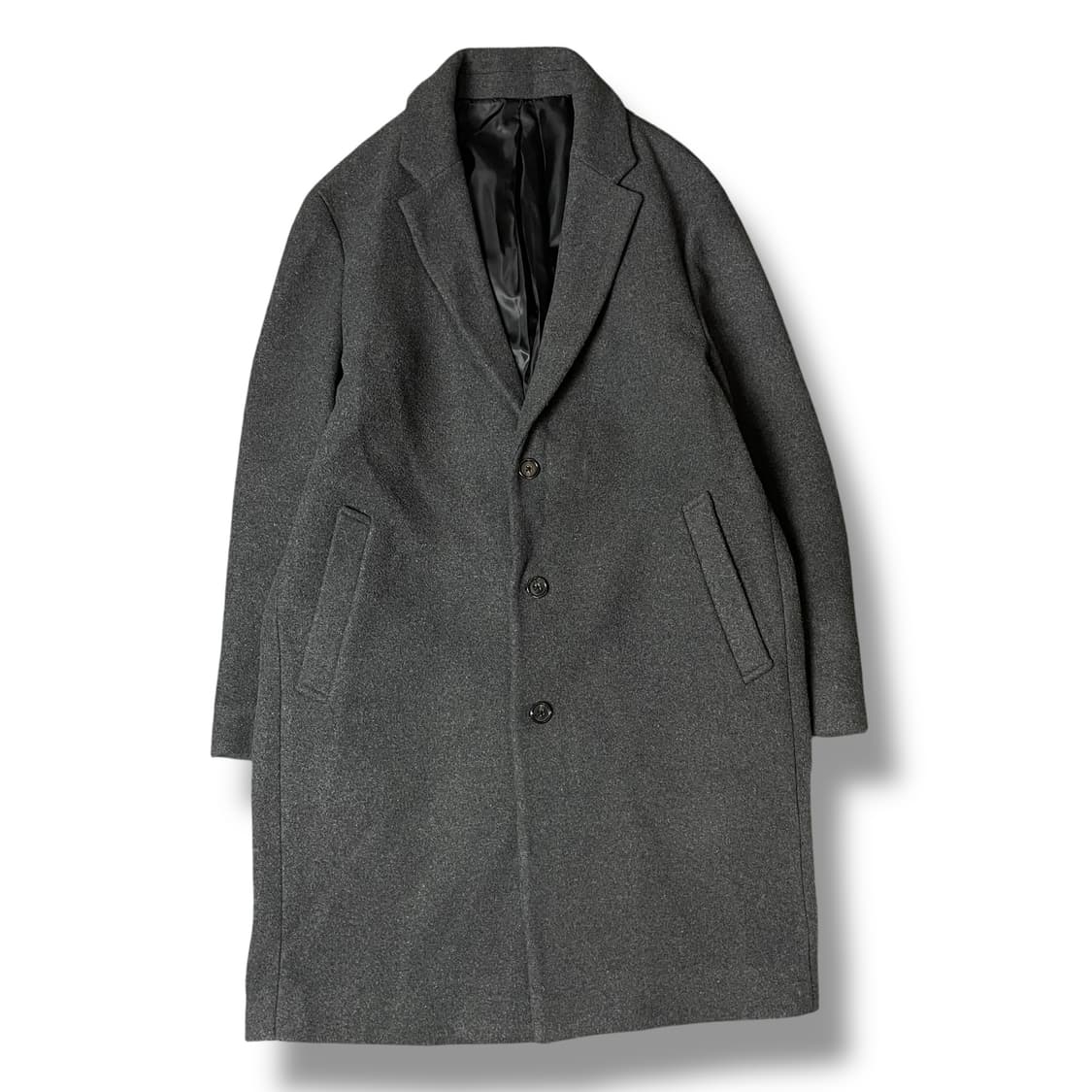 지오다노 그레이 울 혼방 싱글 코트 105 상품이미지1