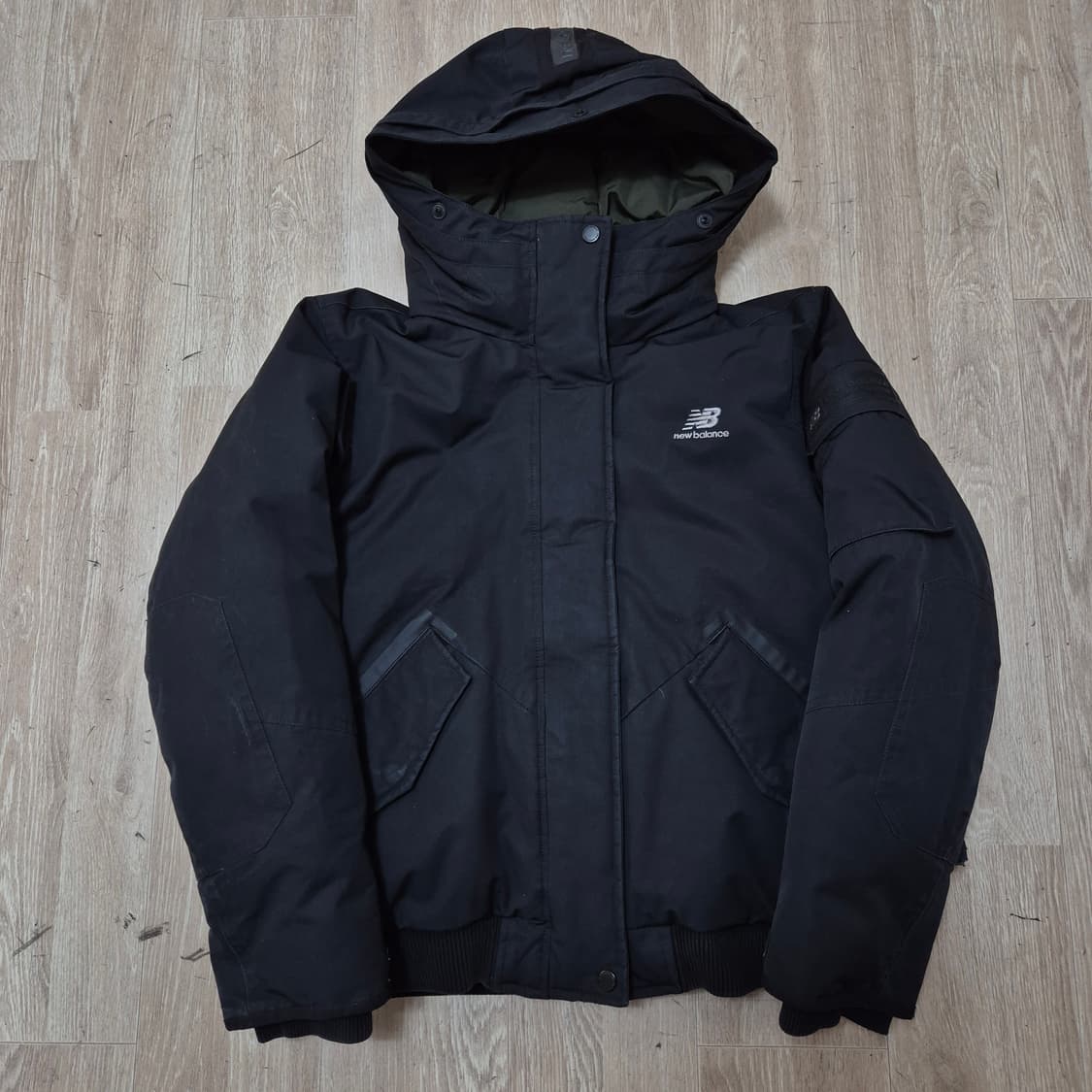 뉴발란스 사이드포켓 덕다운 후드 패딩 점퍼 L(95) 상품이미지1
