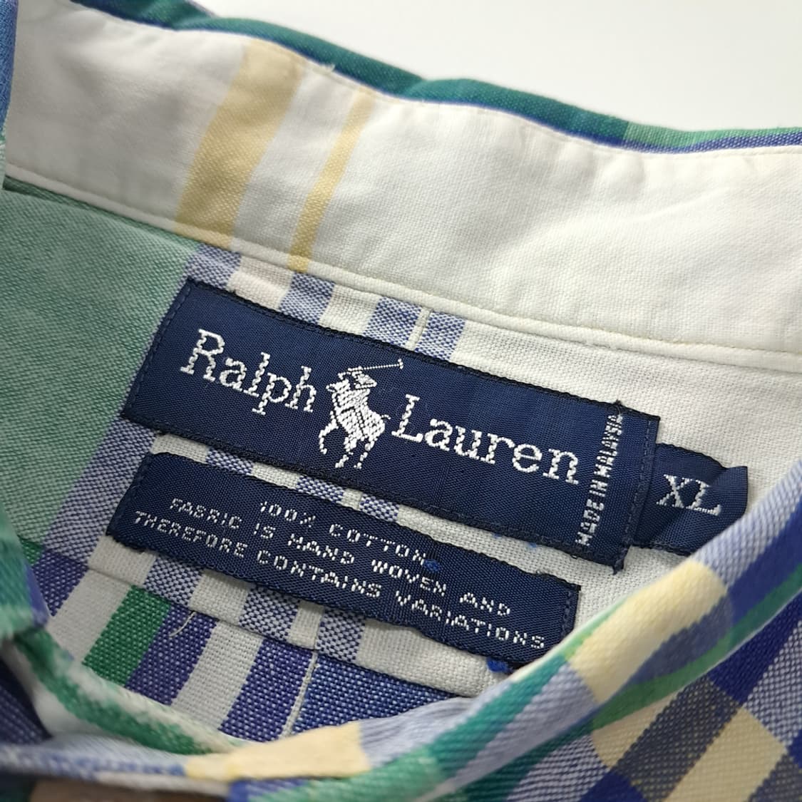 CK220 XL 폴로 90s 자이언트 마드라스 체크 반팔 셔츠 남방 상품이미지3