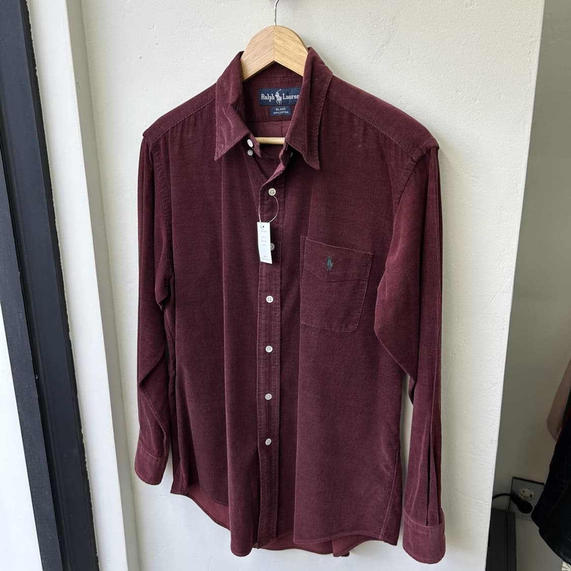 15458 - 폴로 랄프로렌 버건디 코듀로이 셔츠 상품이미지2