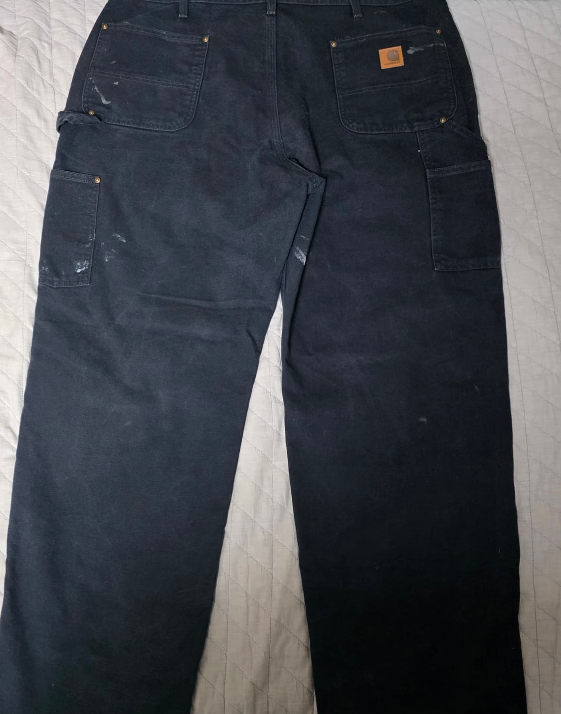 [40X30] 빈티지 칼하트 더블니 B01 BLK 워크팬츠 페인팅 BK3 상품이미지5