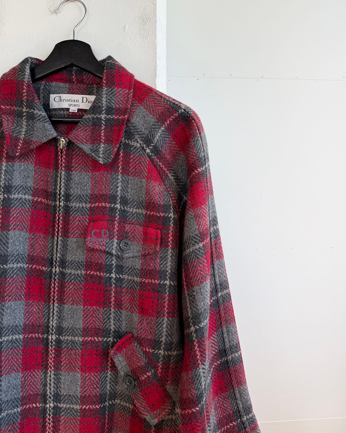 크리스찬 디올 스포츠 90s 타탄체크 카라넥 자켓  상품이미지5