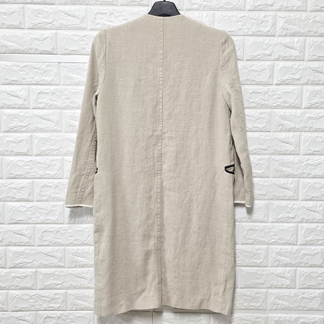 택포// M 산드로 Sandro 린넨 롱 코트  상품이미지4