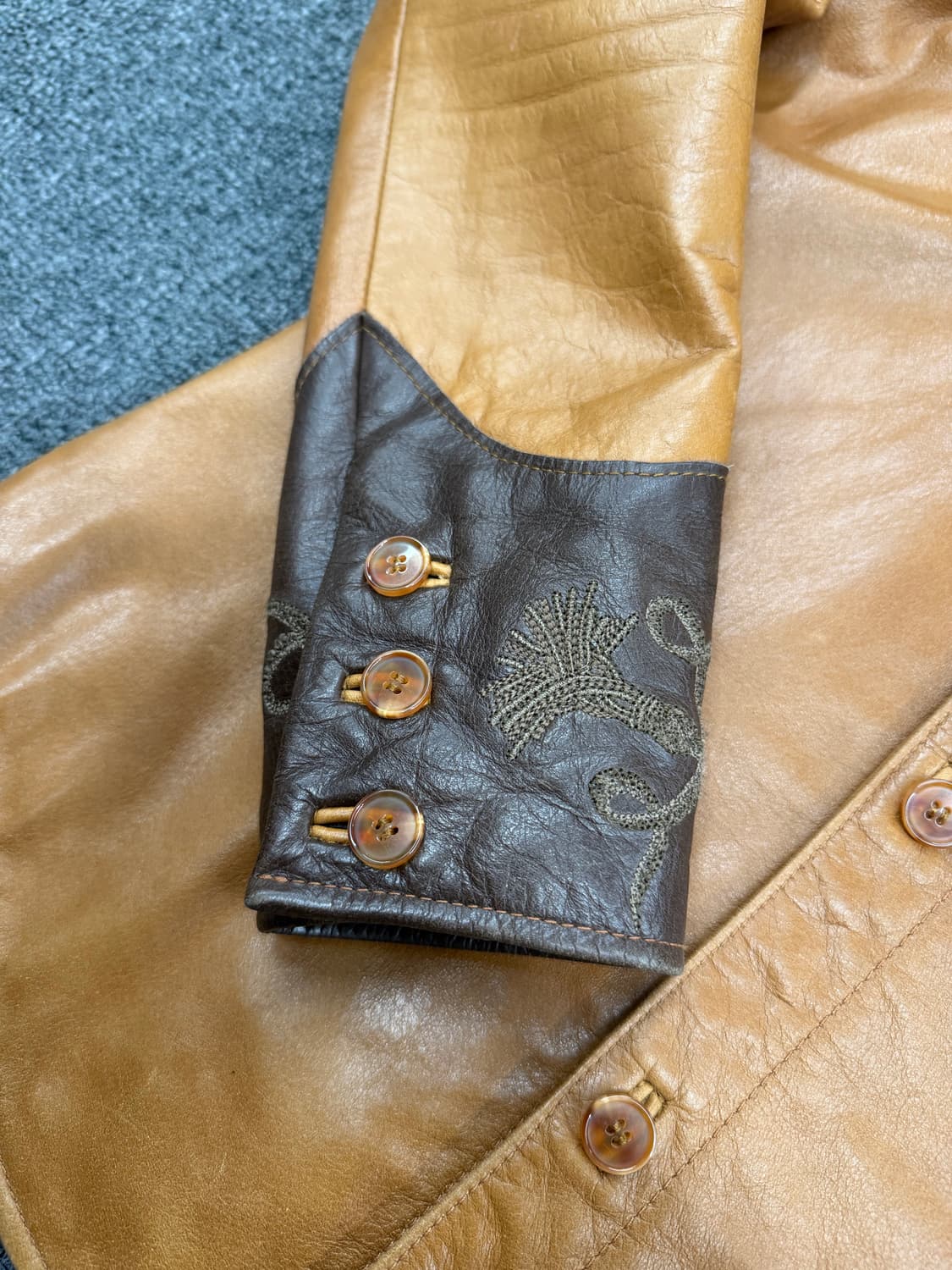 M) 토네이도마트 빈티지 레더 자켓 상품이미지6