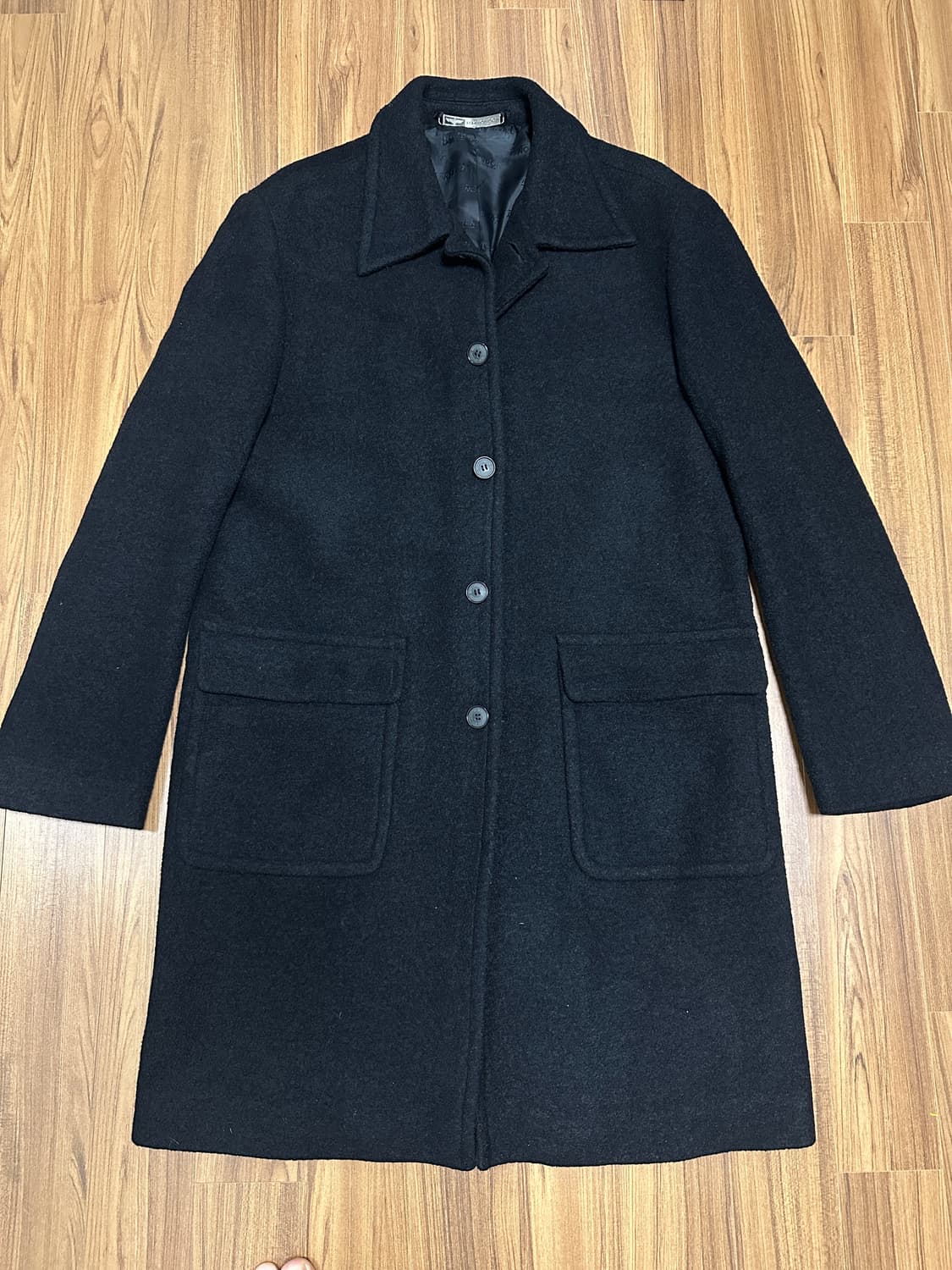 보이런던 울 블랙 코트 100 상품이미지1