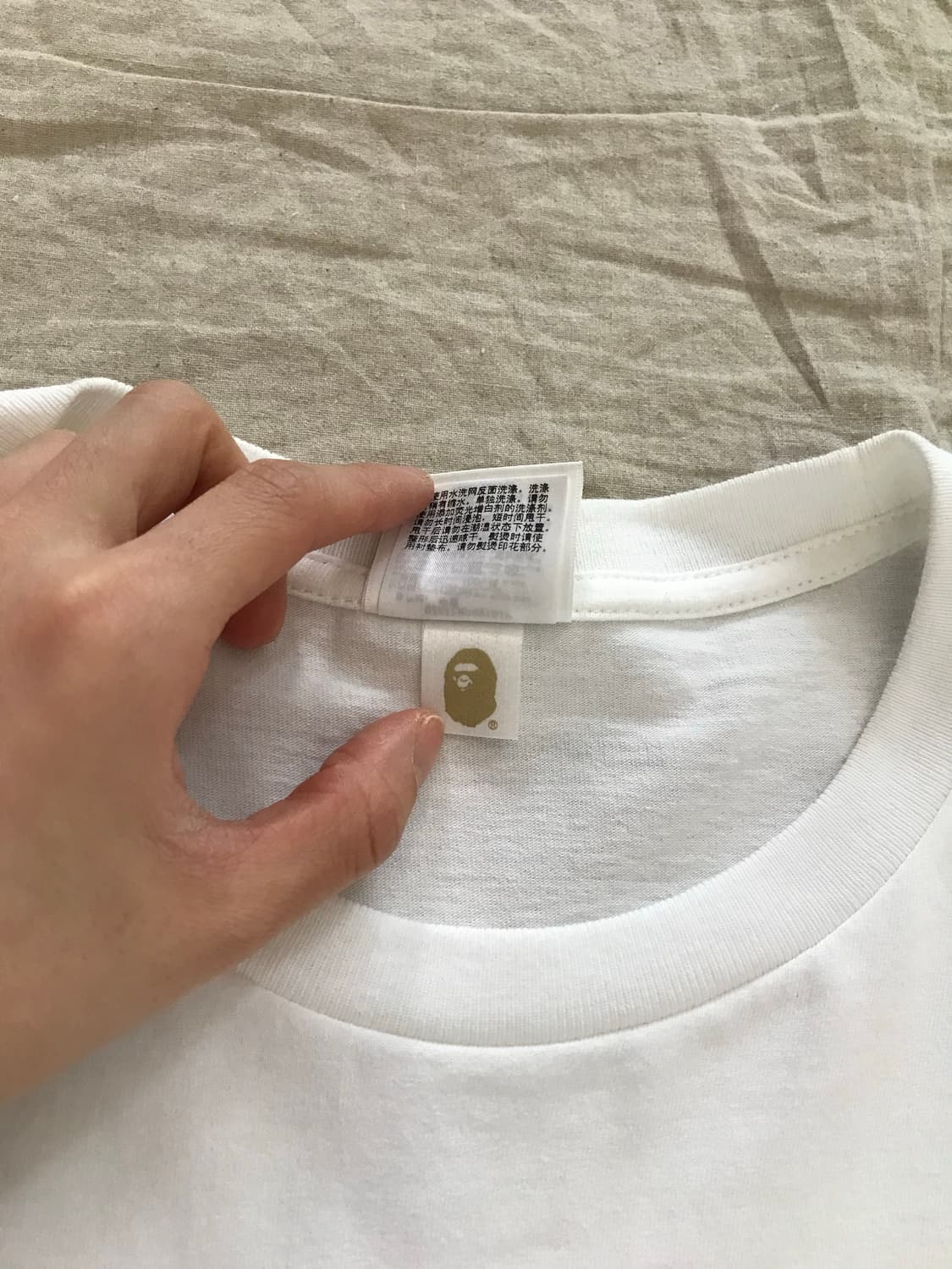 베이프 ABC 카모 스타 컬리지 티셔츠 상품이미지8