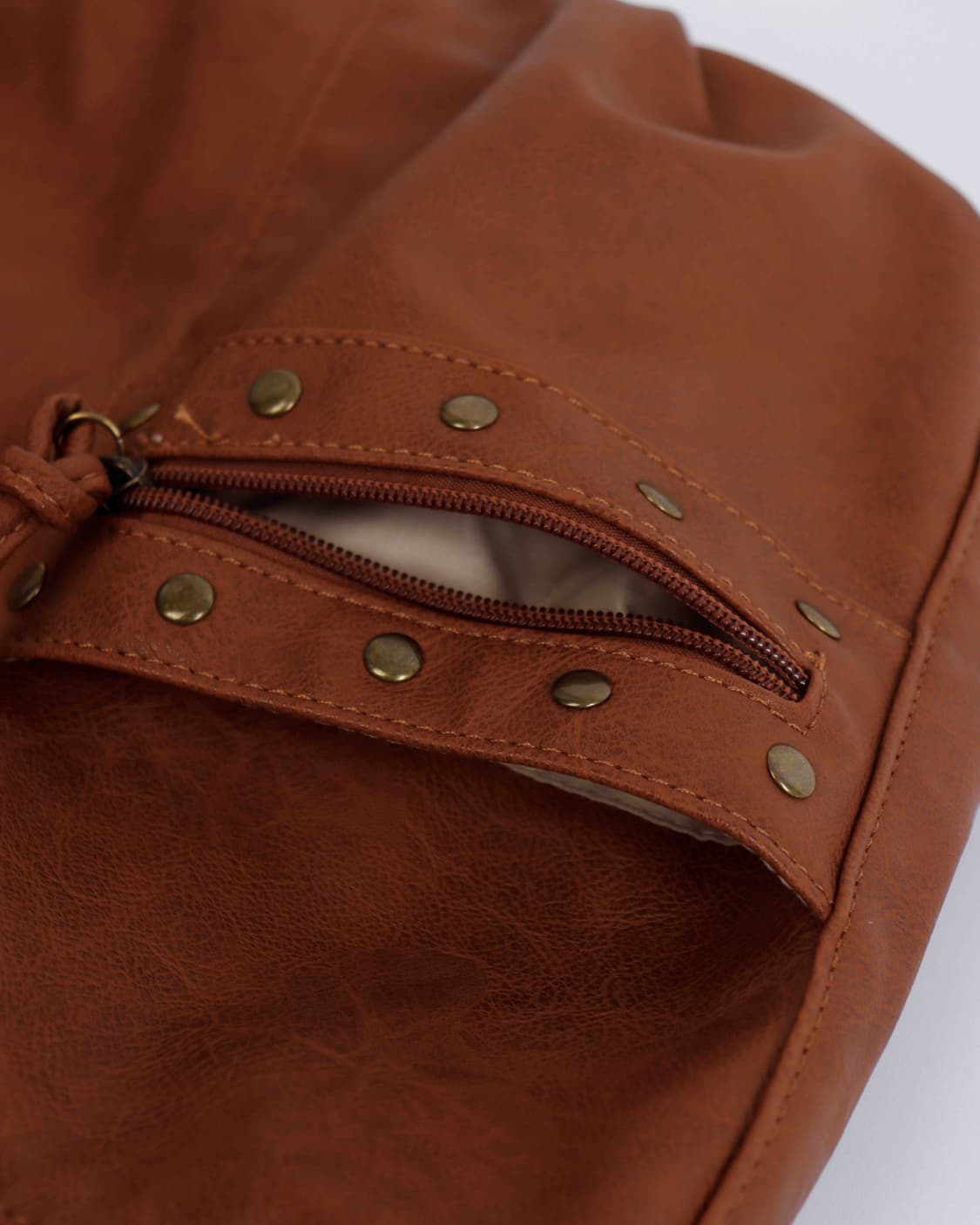 [JAPANESE VINTAGE] 빈티지 캐멀 레더 호보 숄더백 상품이미지5