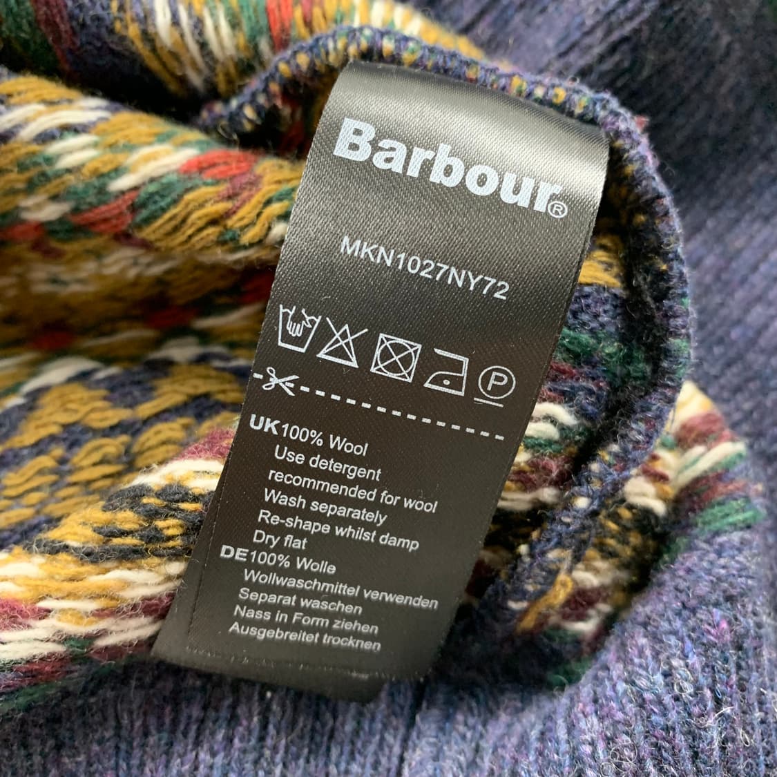 바버 페어아일 패턴 울 니트 상품이미지7