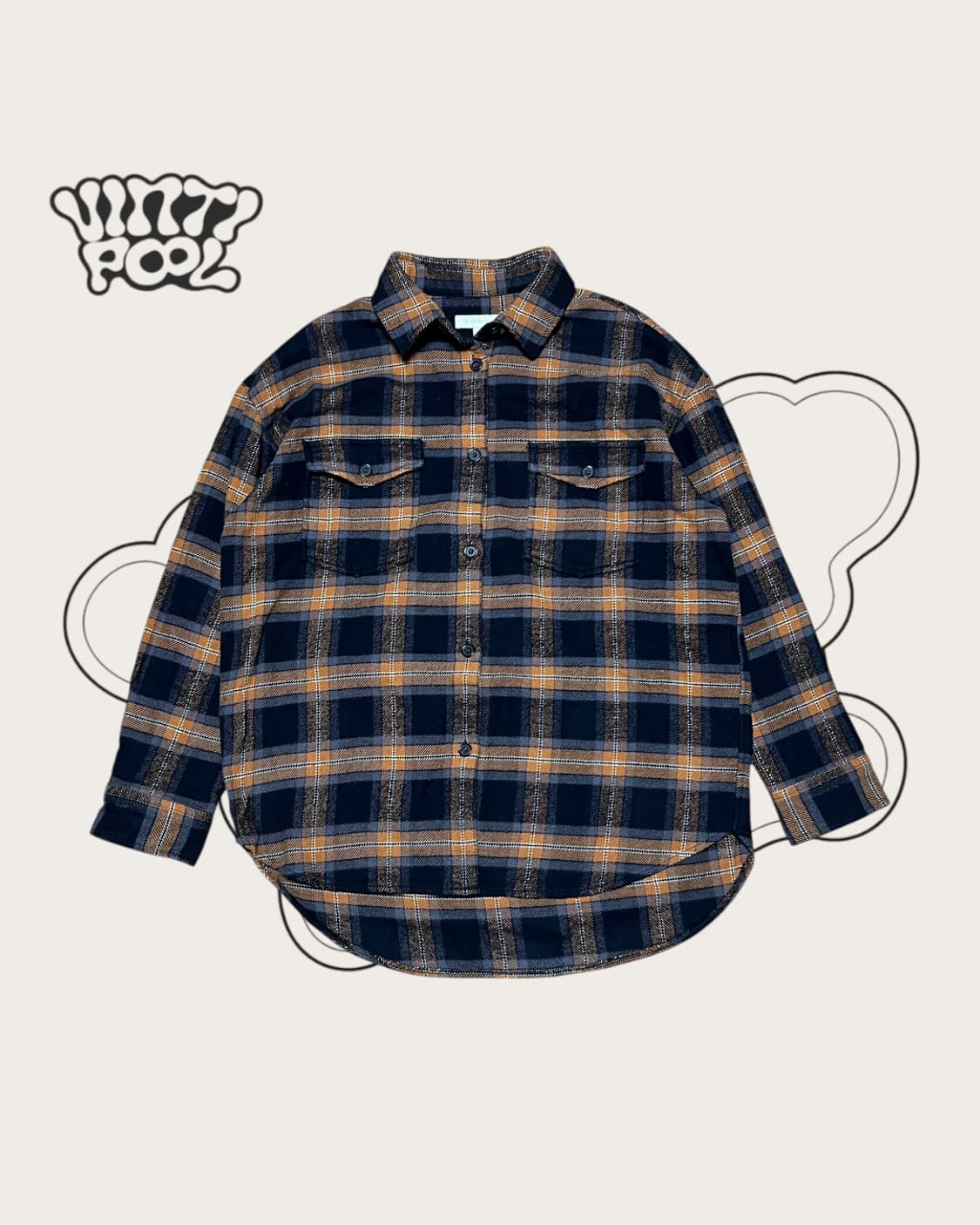 지오다노 포켓 체크 셔츠 남방 가을겨울  상품이미지1