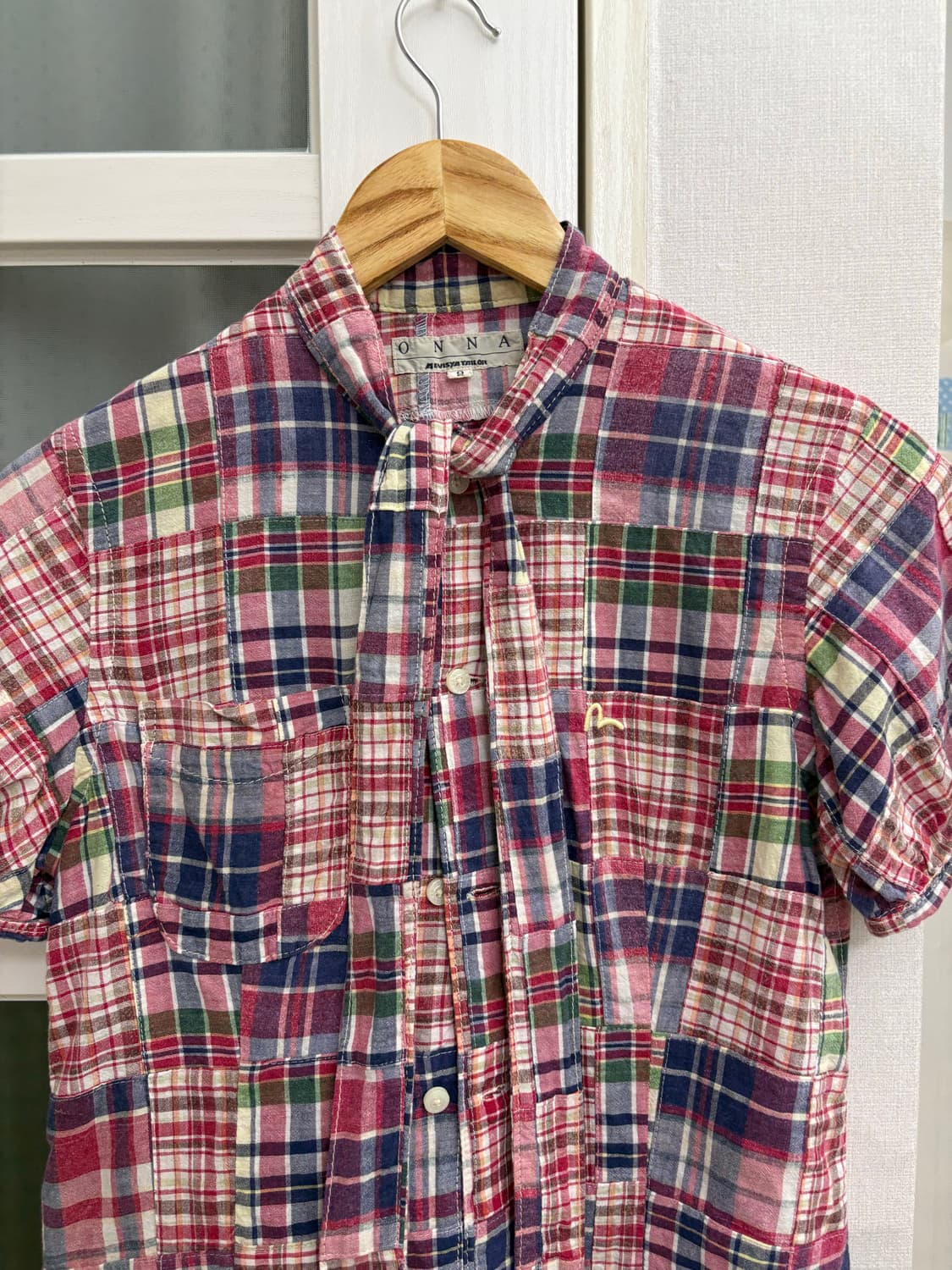 체크 타이 패치워크 셔츠 상품이미지7