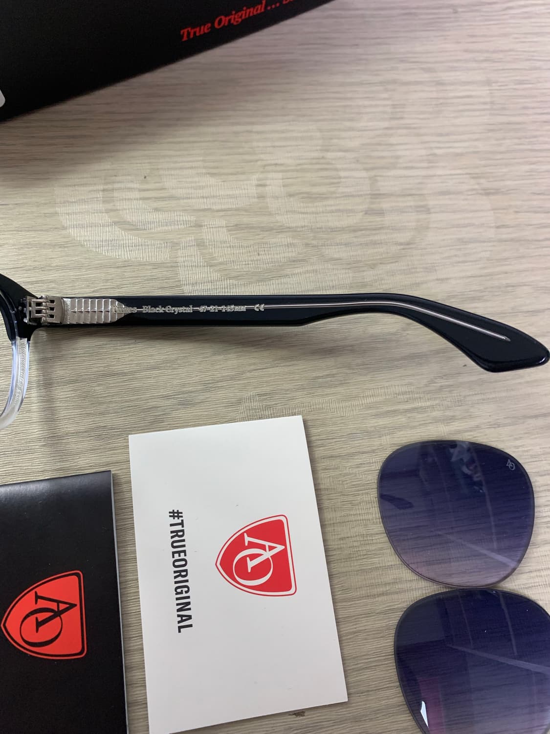 [47] 아메리칸 옵티컬 블랙크리스탈 미사용 선글렌즈 상품이미지4