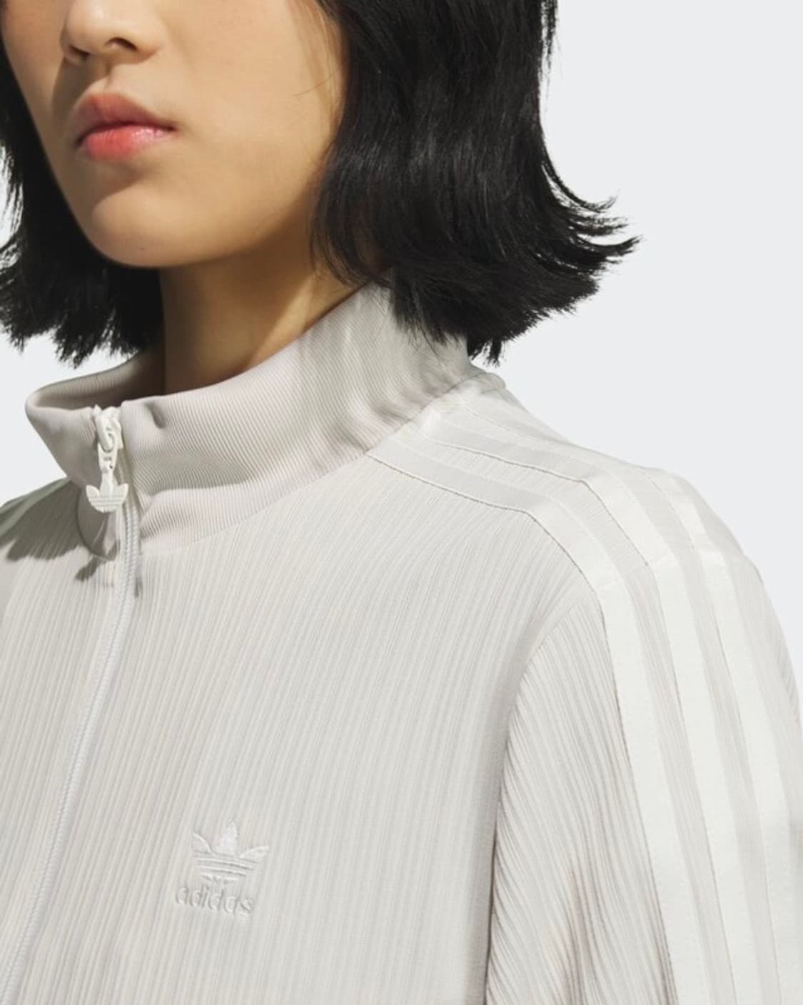 아디다스 정품 플리츠 주름 베이지 아이보리 크롭 트랙탑 져지 저지 집업  상품이미지4