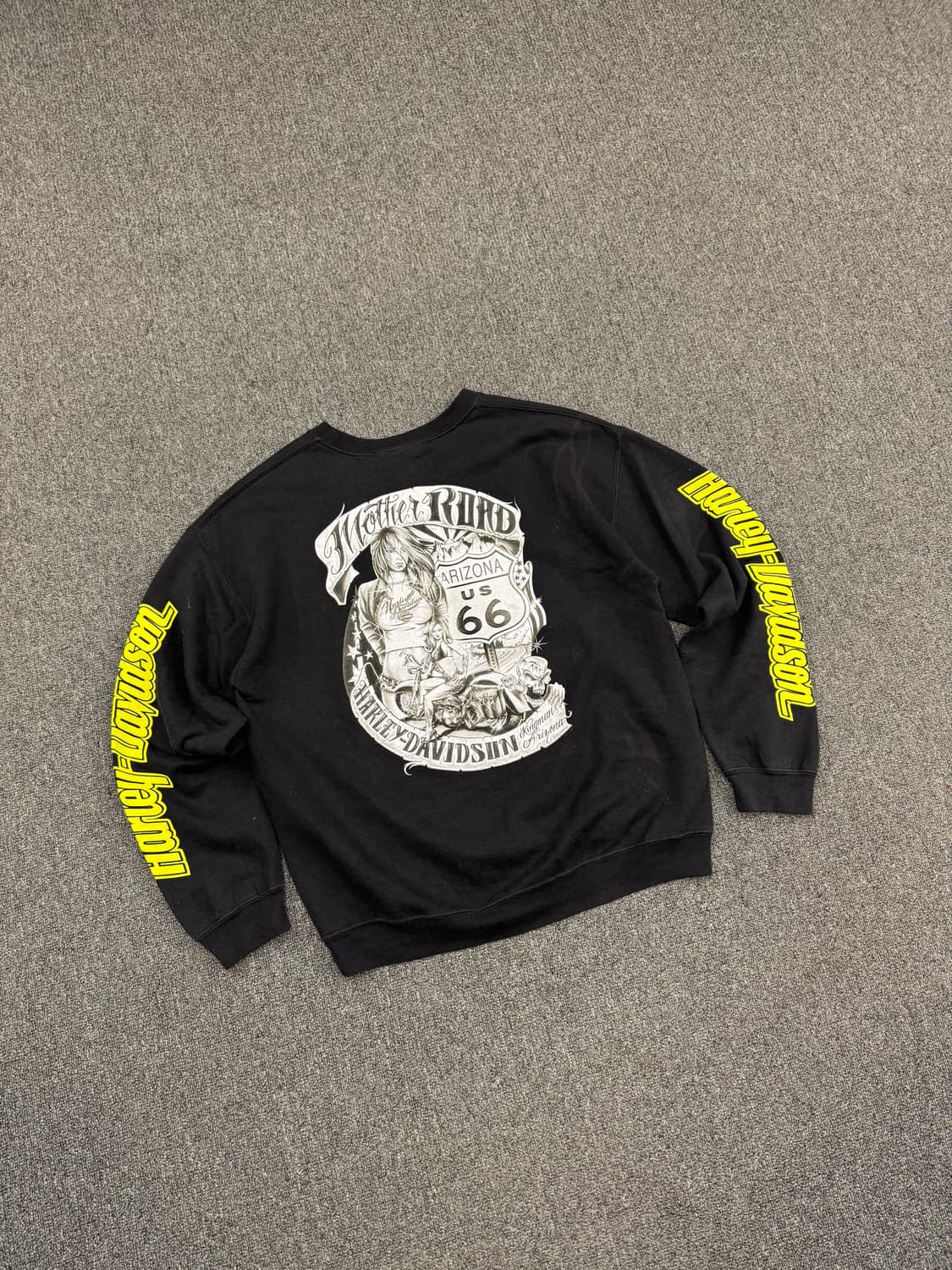 L)할리데이비슨 빈티지 백프린팅 기모 스웻셔츠 상품이미지3