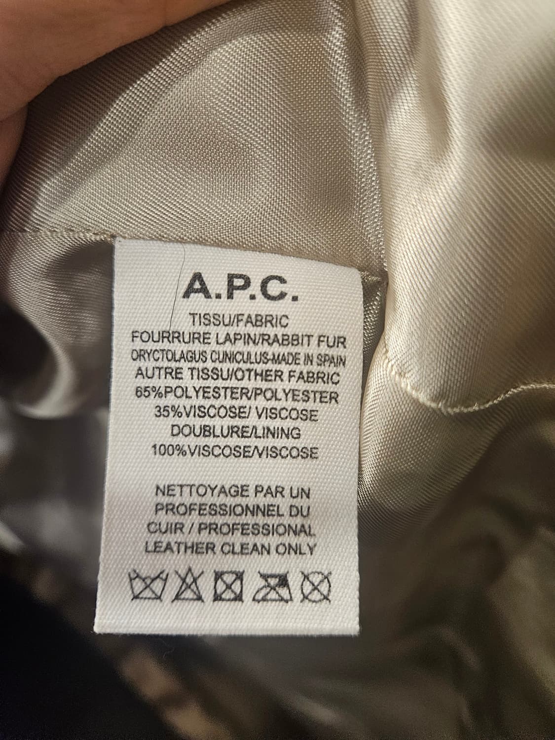 [S] 아페쎄(A.P.C.) 정품 레오파드 리얼 래빗 퍼 코트 (퍼 자켓 상품이미지5
