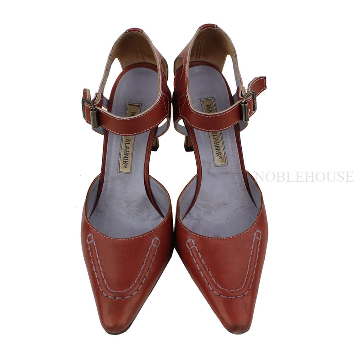 마놀로블라닉 레드카멜 스티치 앵클스트랩 펌프스 36 1/2 상품이미지2