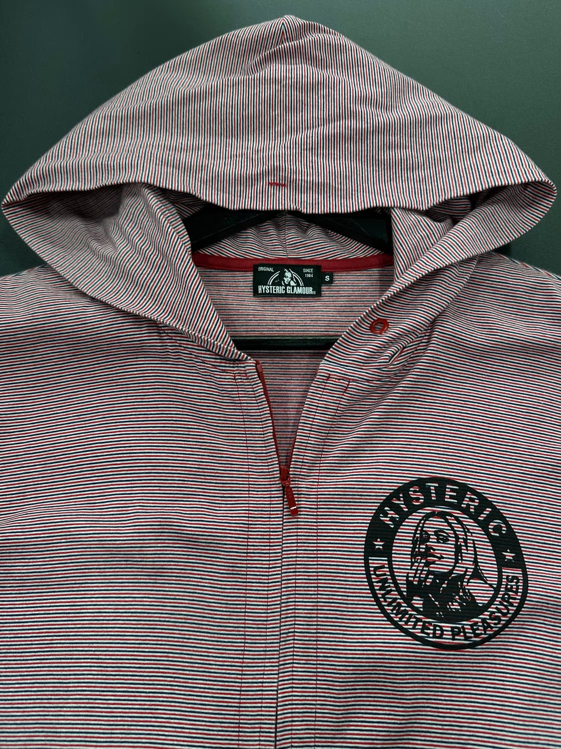 히스테릭글래머 히스걸 빅로고 스트라이프 후드집업 상품이미지6