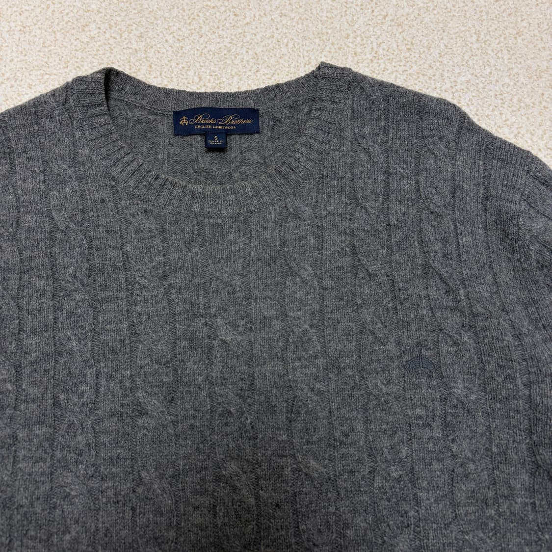 브룩스 브라더스 남성 램스울 케이블 니트 상품이미지2