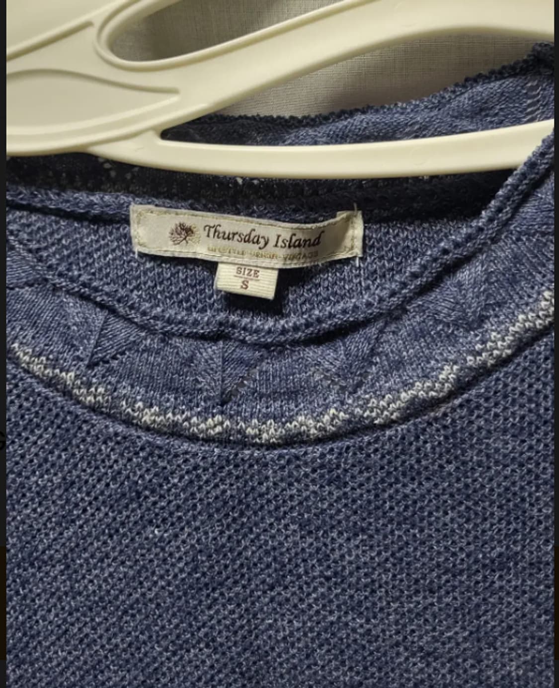 써스데이 보헤미안 니트 미디 원피스 블루 S 상품이미지4