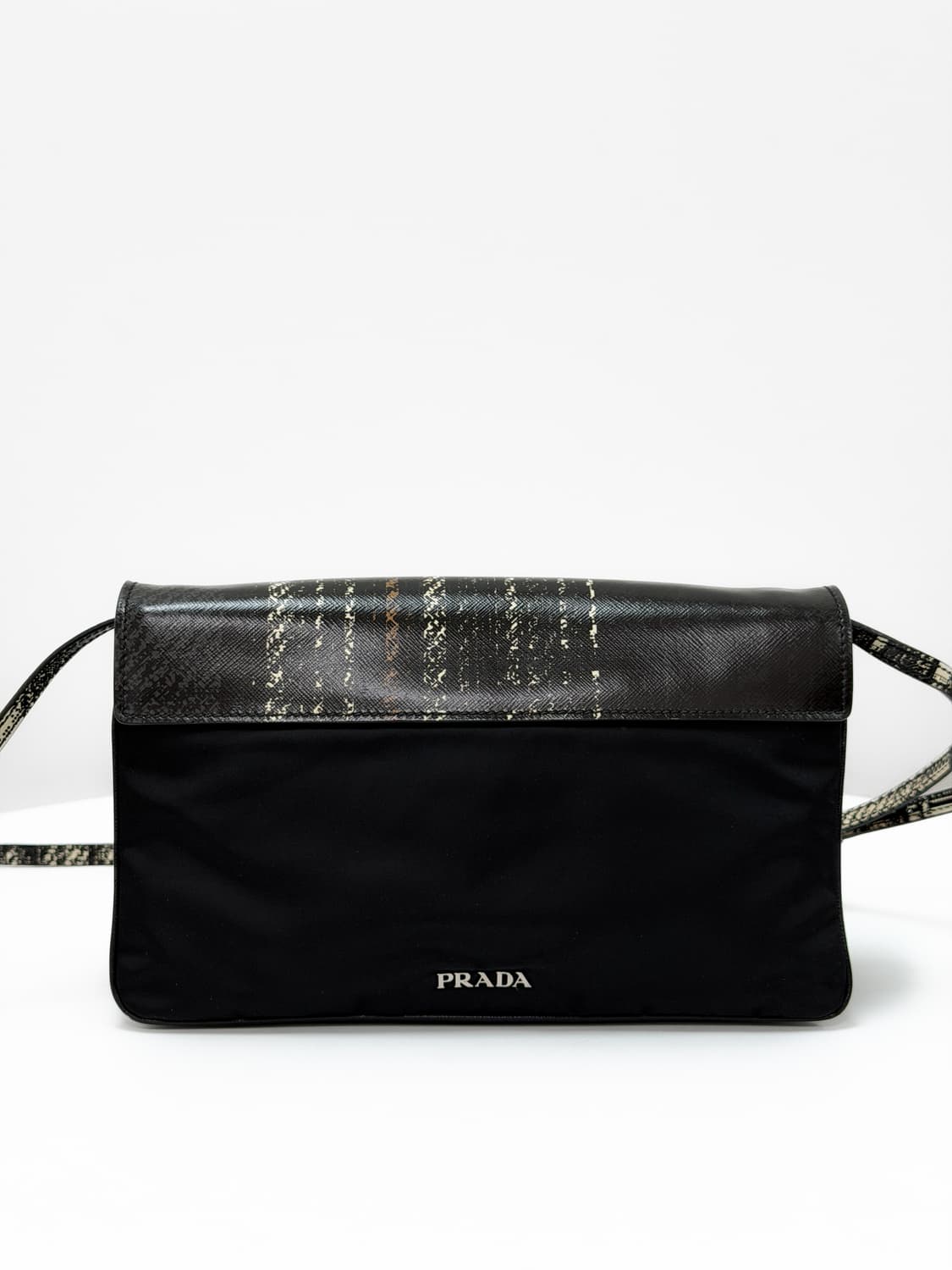 프라다 타탄 체크 사피아노 & 나일론 아코디언 크로스백 상품이미지3