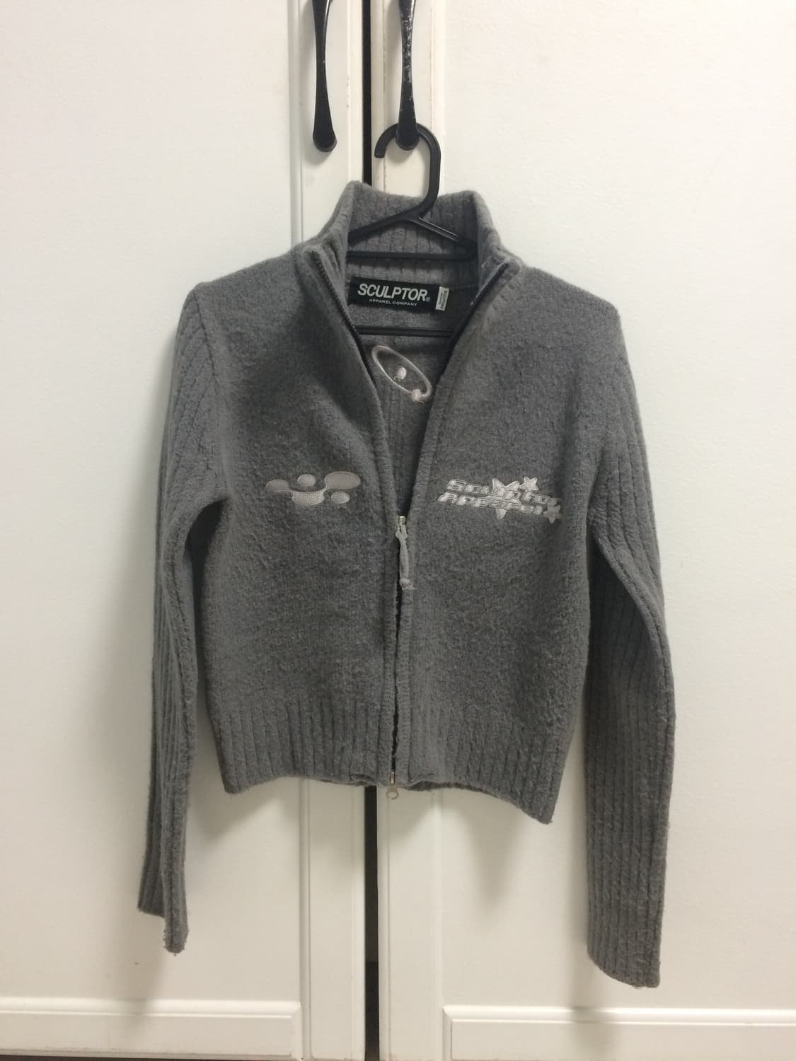 스컬프터 아톰 집업 스웨터 멜란지 그레이 S 상품이미지2