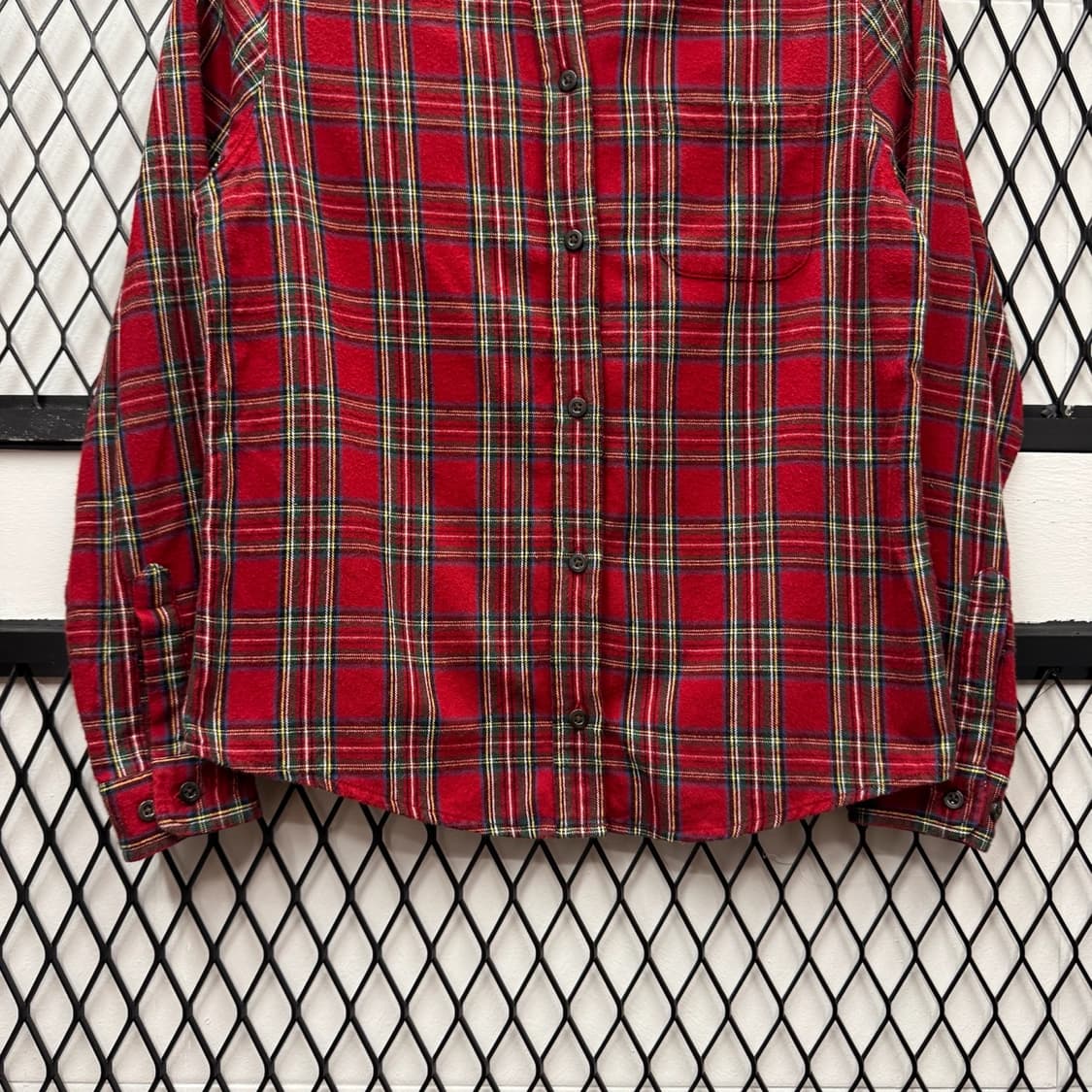 엘엘빈 플란넬 셔츠 체크 패턴 디테일 클래식 레드 상품이미지4