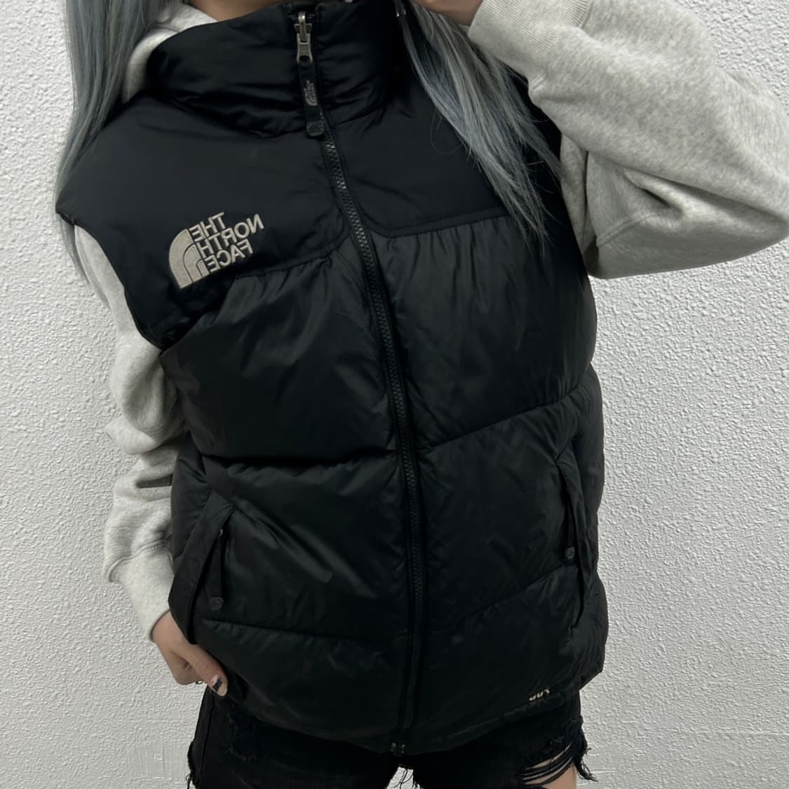 노스페이스 1996 눕시 블랙 패딩조끼 95 상품이미지2
