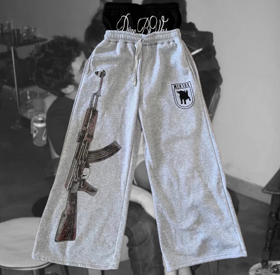 Sagging double waist wide pants 상품이미지1