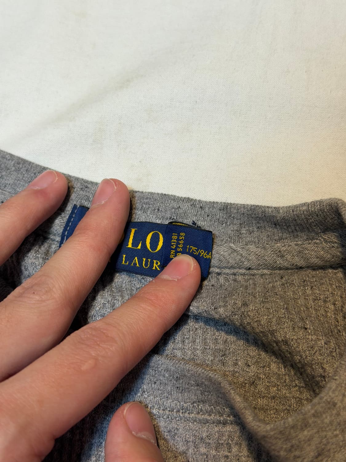 폴로 랄프로렌 와플 써멀 롱슬리브 그레이 상품이미지3