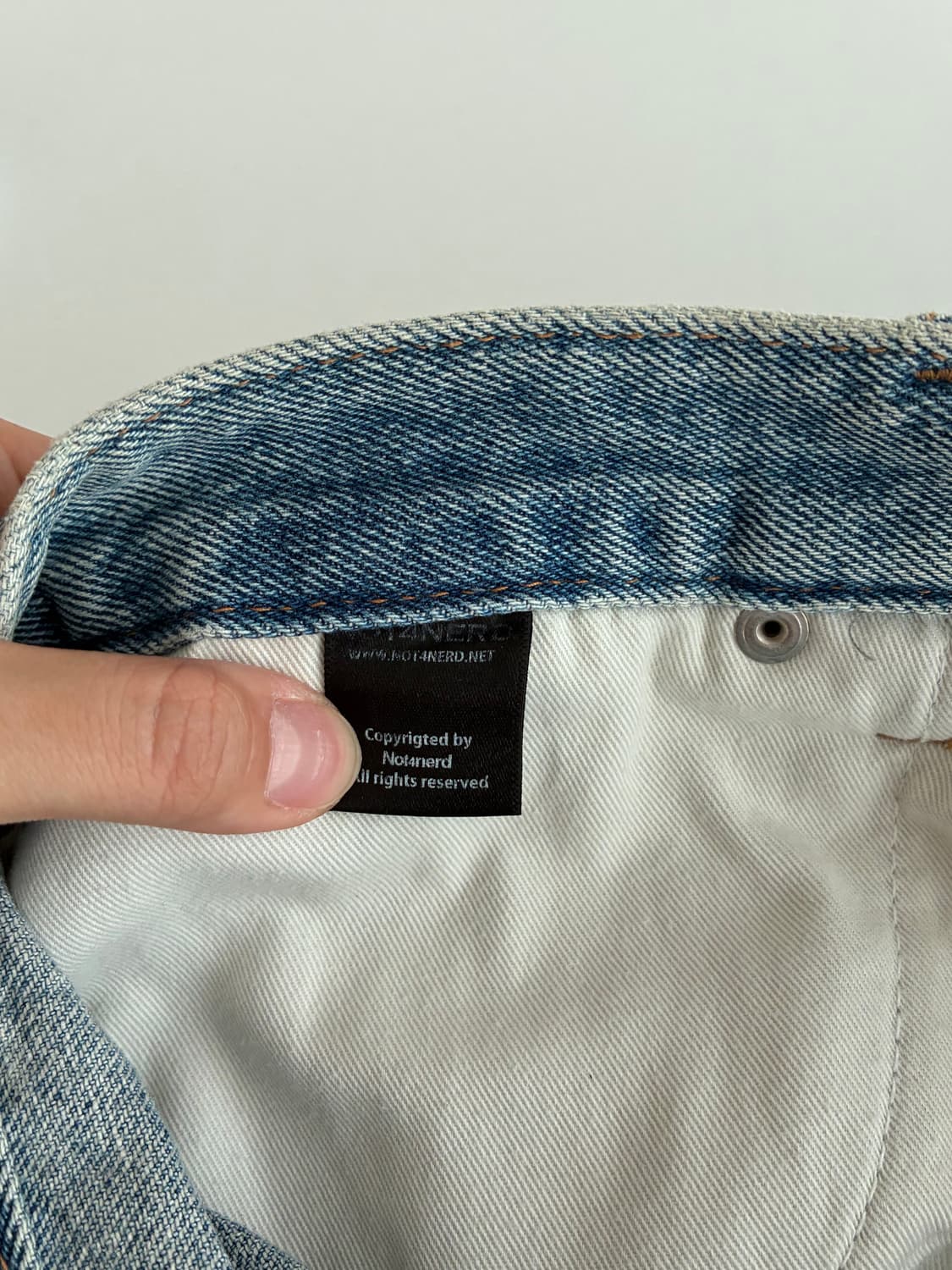 XL) 낫포너드 와이드 데님 팬츠 연청 상품이미지6