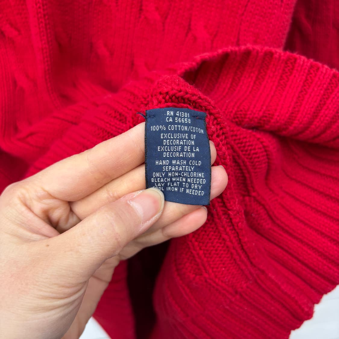 Polo 폴로 케이블 꽈배기 브이넥 니트 상품이미지6