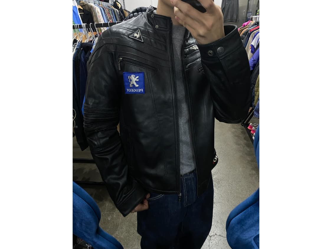 르꼬끄 푸조 양가죽 레이싱 라이더 자켓  상품이미지1