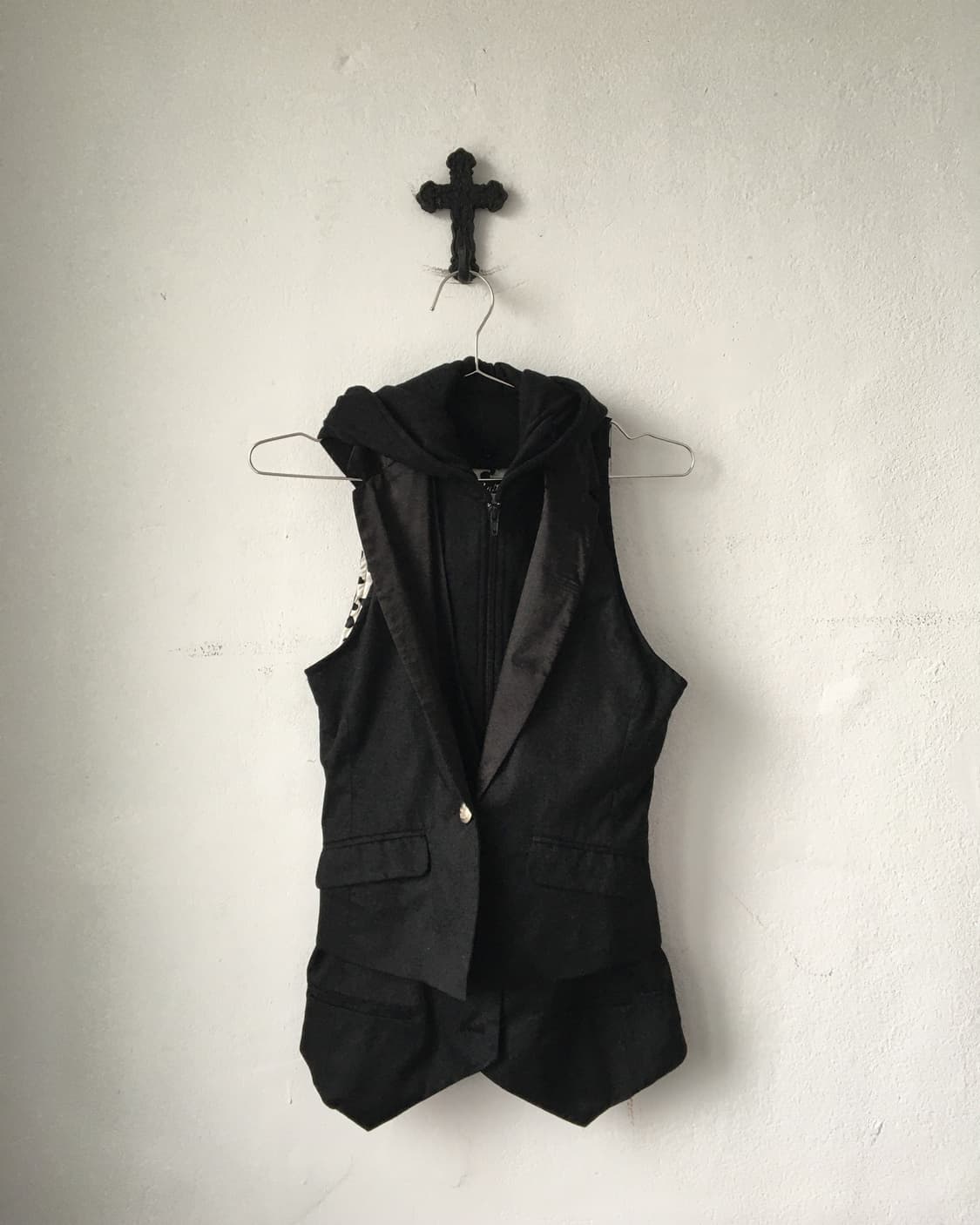 Vest double layered hood sleeveless 상품이미지2