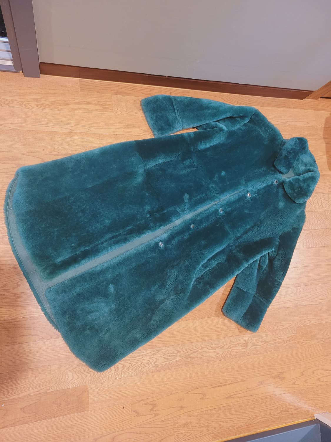 로보 롱 천연무스탕 44~날씬66 상품이미지5