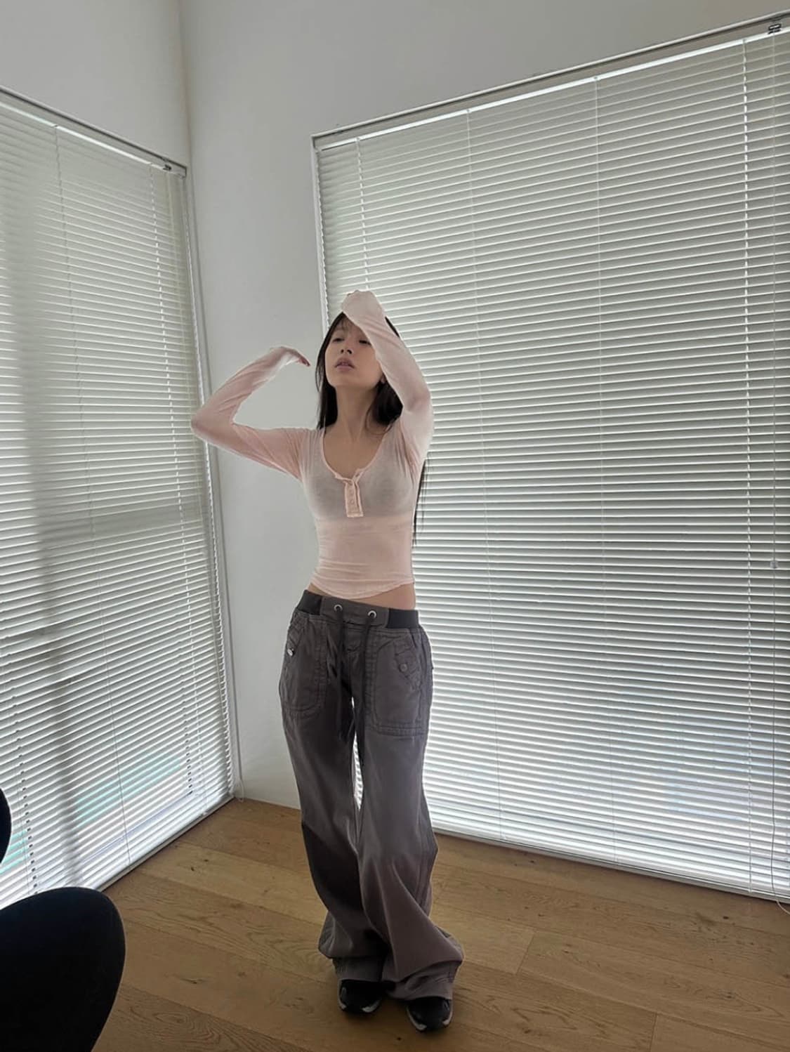 사토미라디오 Banding low pocket pants 상품이미지5