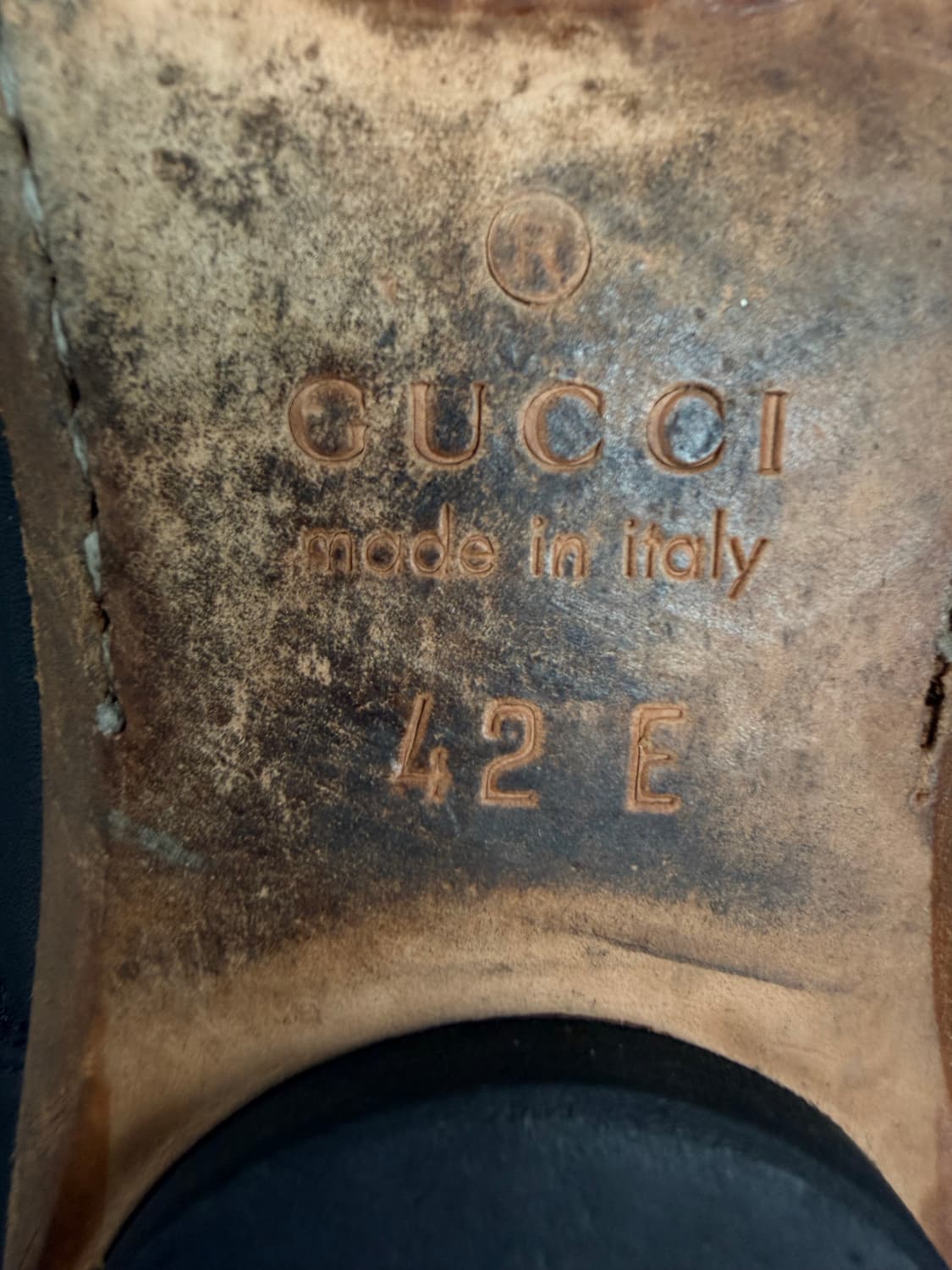 구찌(GUCCI) 빈티지 레더 플랩 레이스업 슈즈 (블랙) 상품이미지8