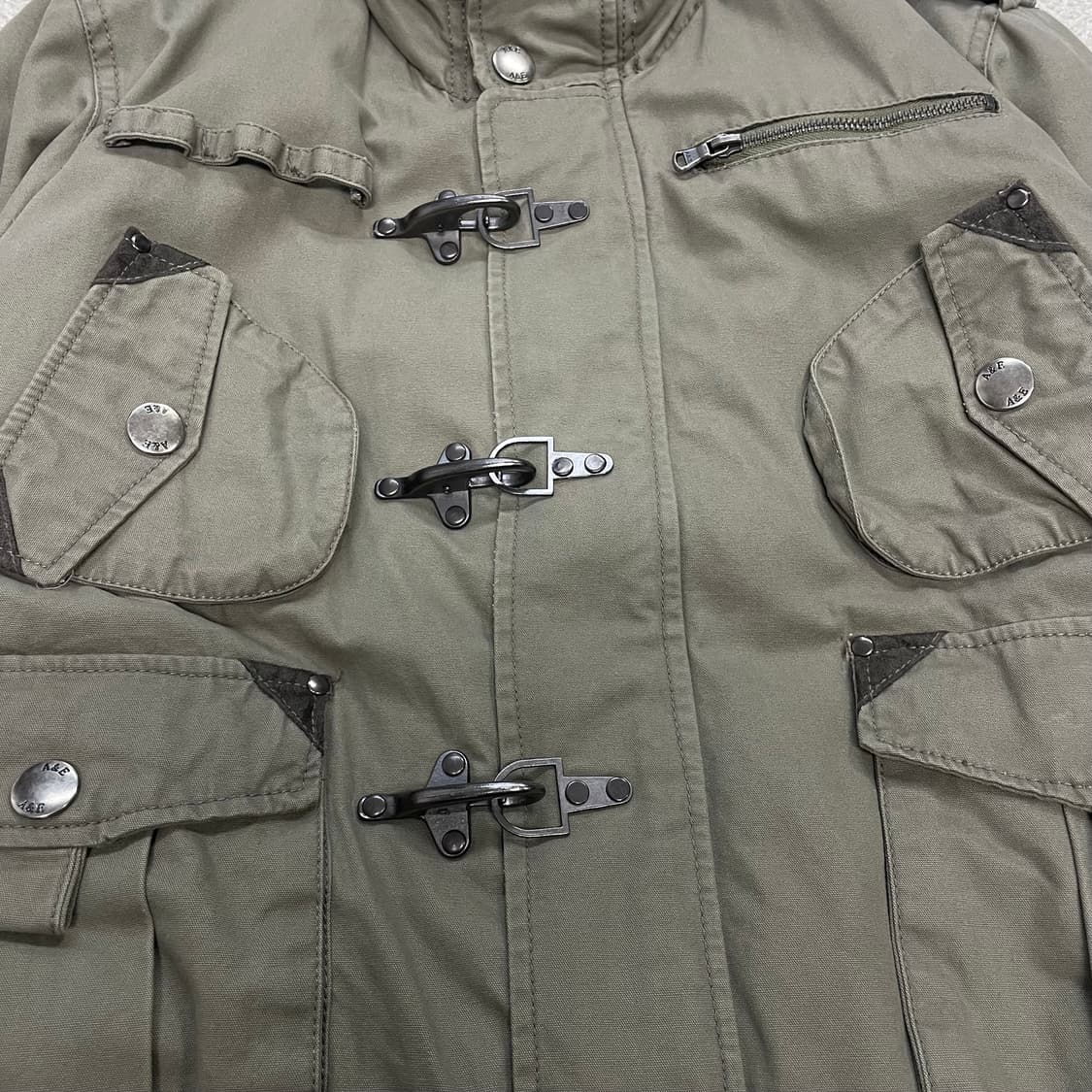 A&E 빈티지 파이어맨 봄버 자켓 베이지 브라운 상품이미지3