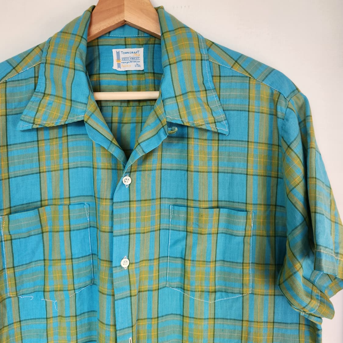 70s JC Penney 타운크래프트 룹카라 하프셔츠(USAmade) 상품이미지6