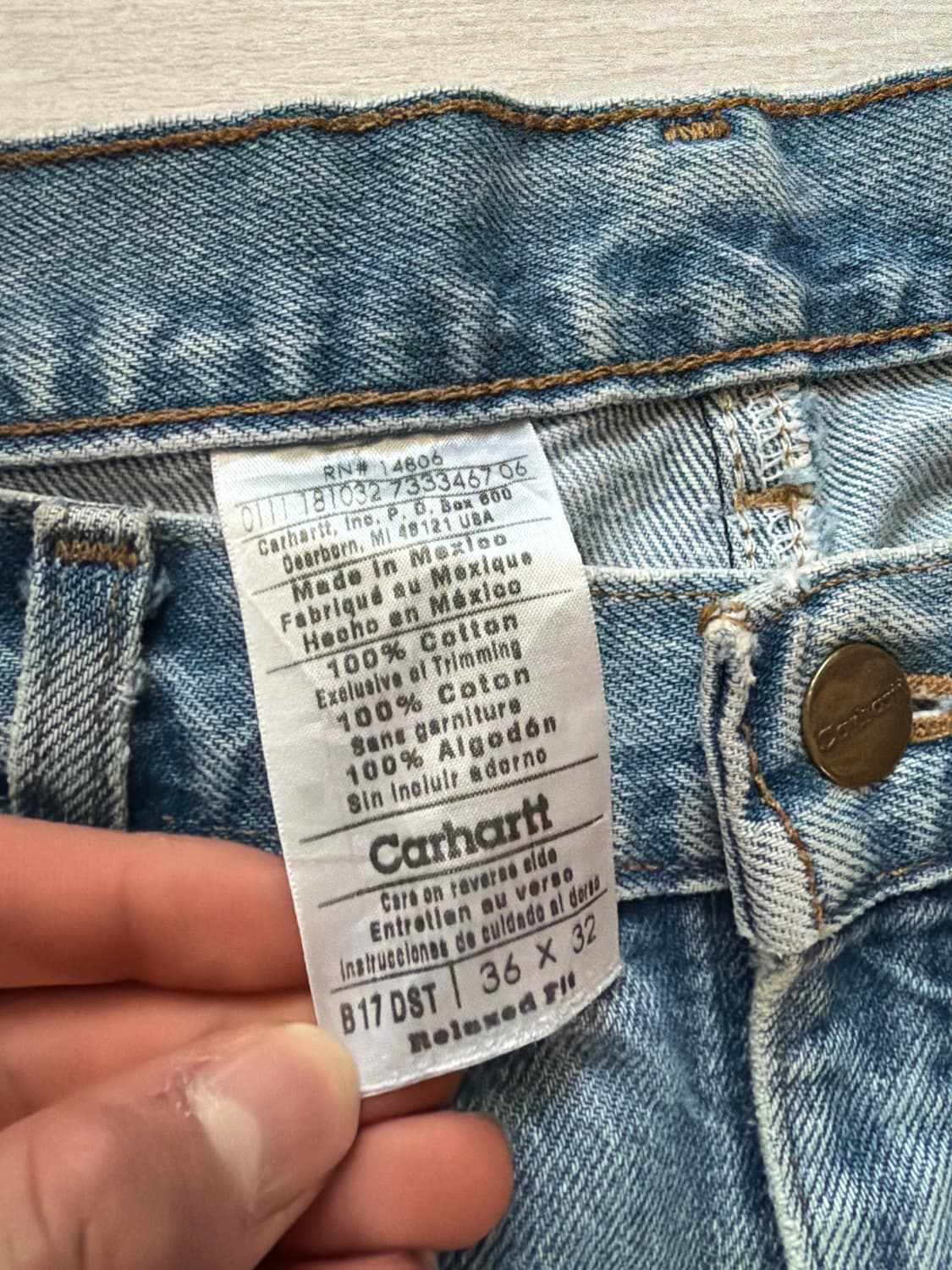 칼하트 데님36x32 상품이미지2