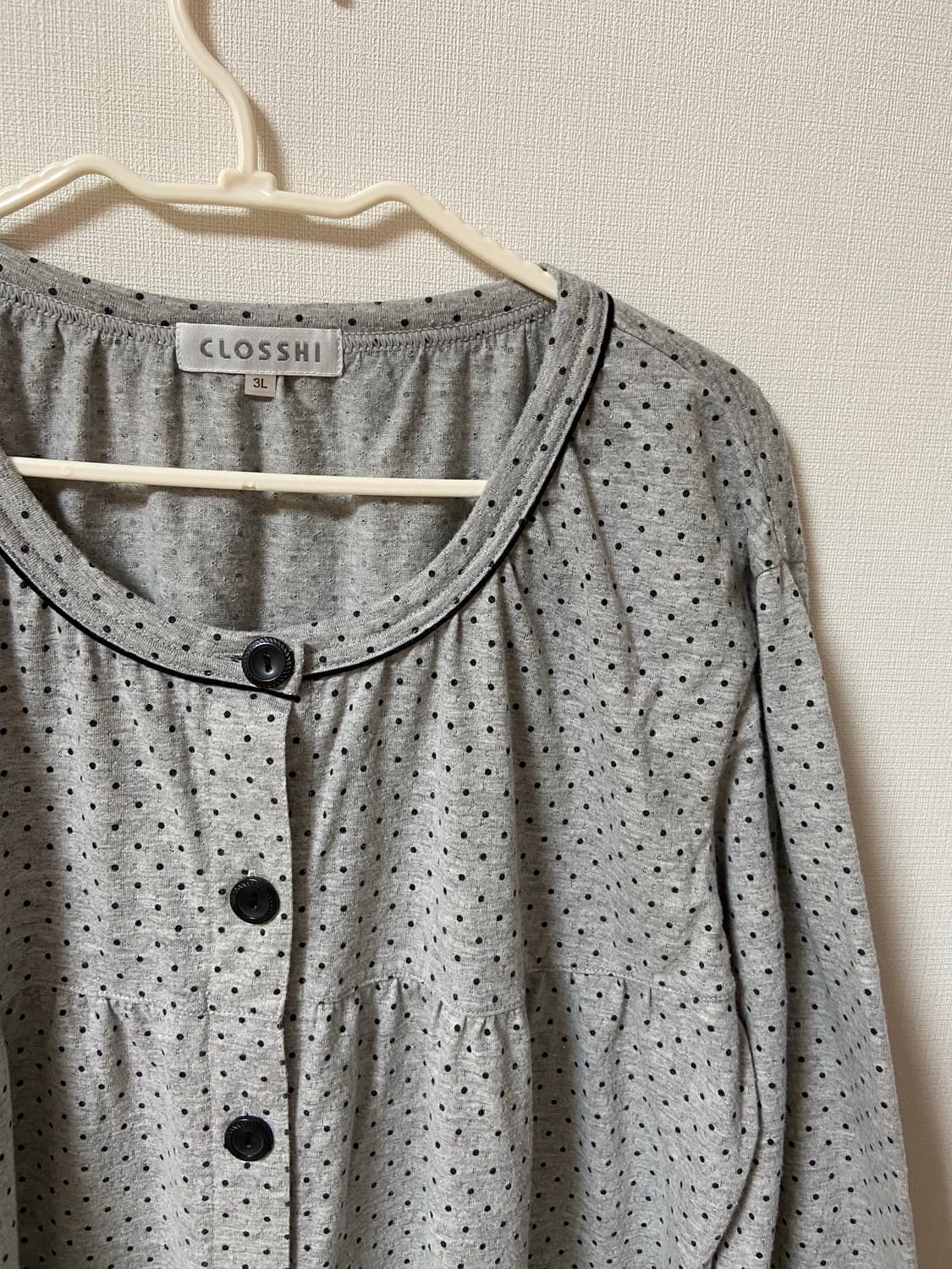 일본 빈티지 소매레이스 도트 미디 원피스 상품이미지4