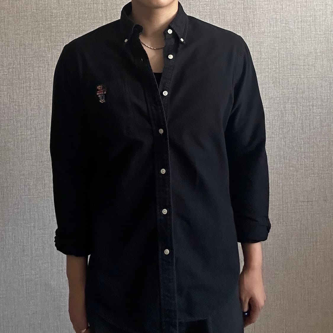 폴로 랄프로렌 베어 옥스포드 블랙 셔츠 상품이미지3