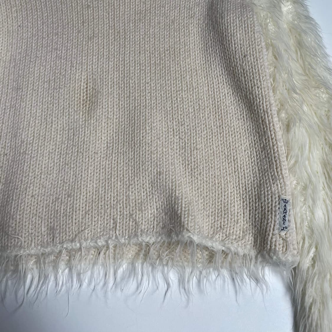 90's armani jeans 퍼 슬리브 니트 (italy)   상품이미지5