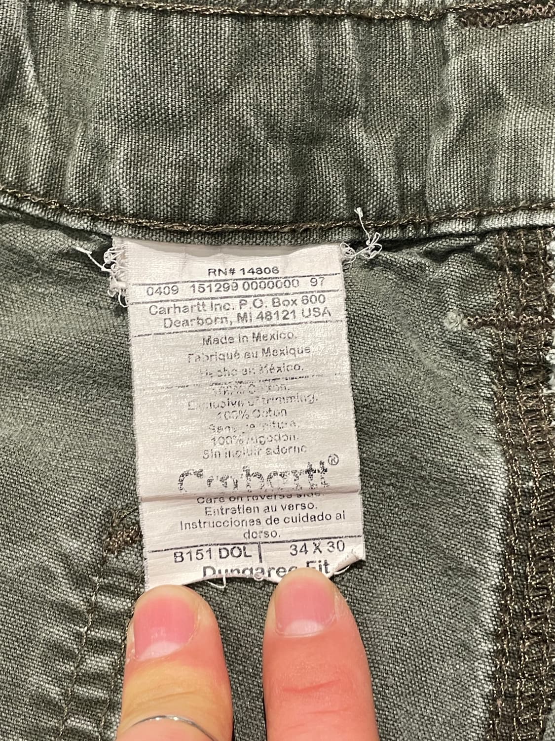 칼하트 카펜더 팬츠 (카키색)   상품이미지8