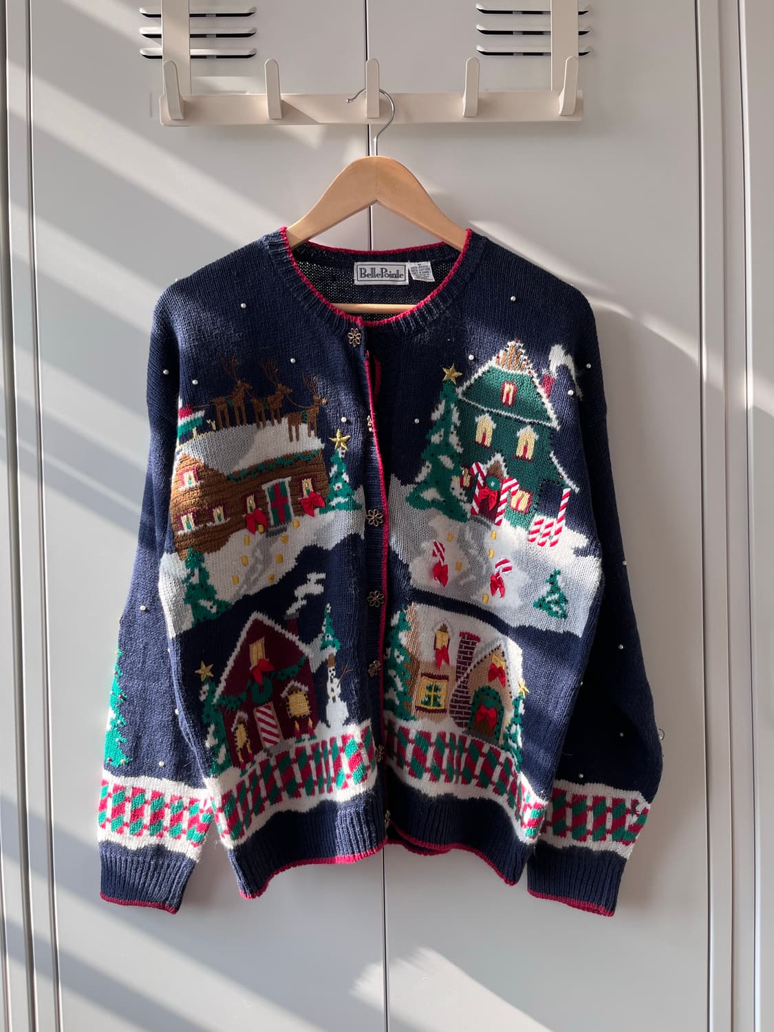 BellePointe 크리스마스 진주 니트 가디건  상품이미지2