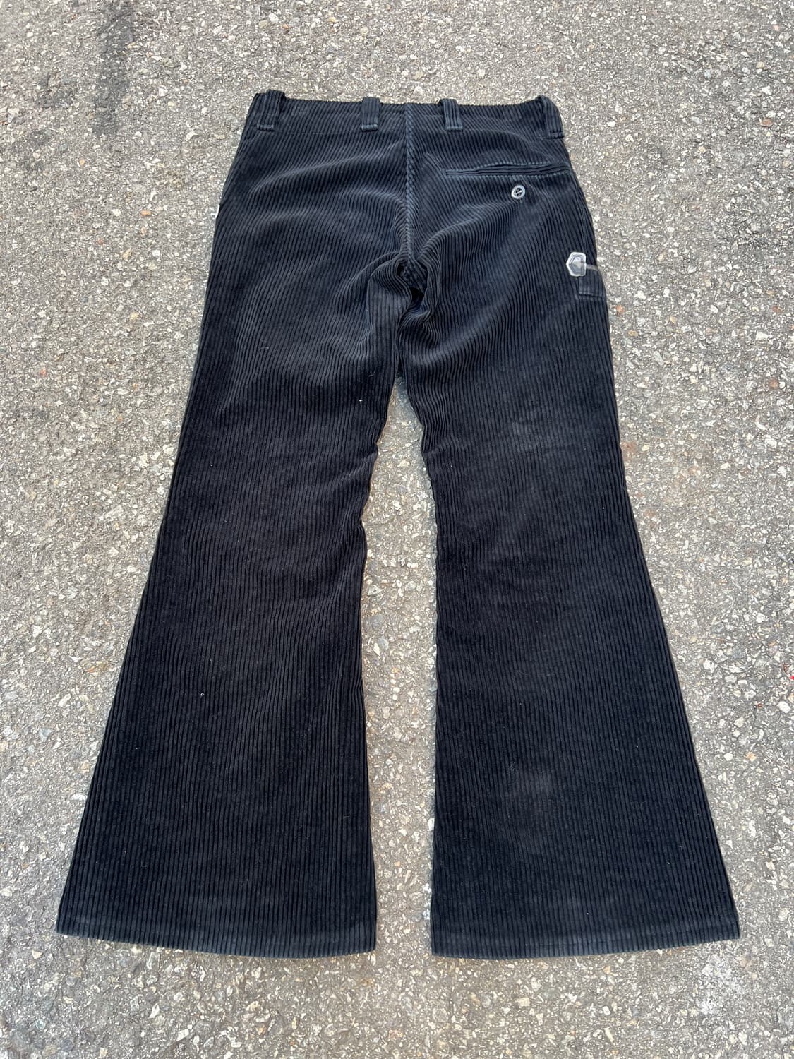 80s GERMANY BLACK CORDUROY 코듀로이 플레어팬츠 상품이미지2