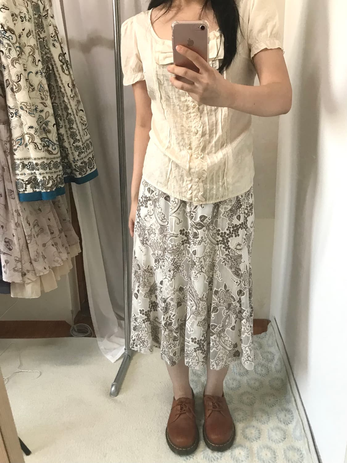 vintage oriental slim mid skirt 상품이미지1